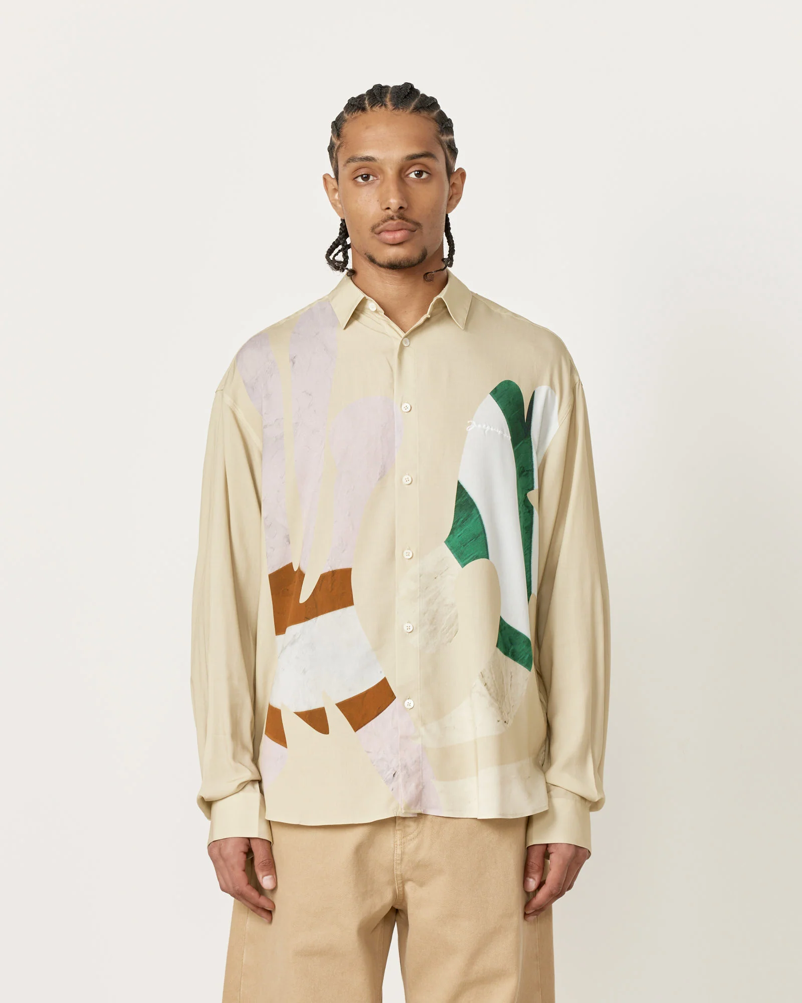 La Chemise Simon Shirt in Baigneuses Beige
