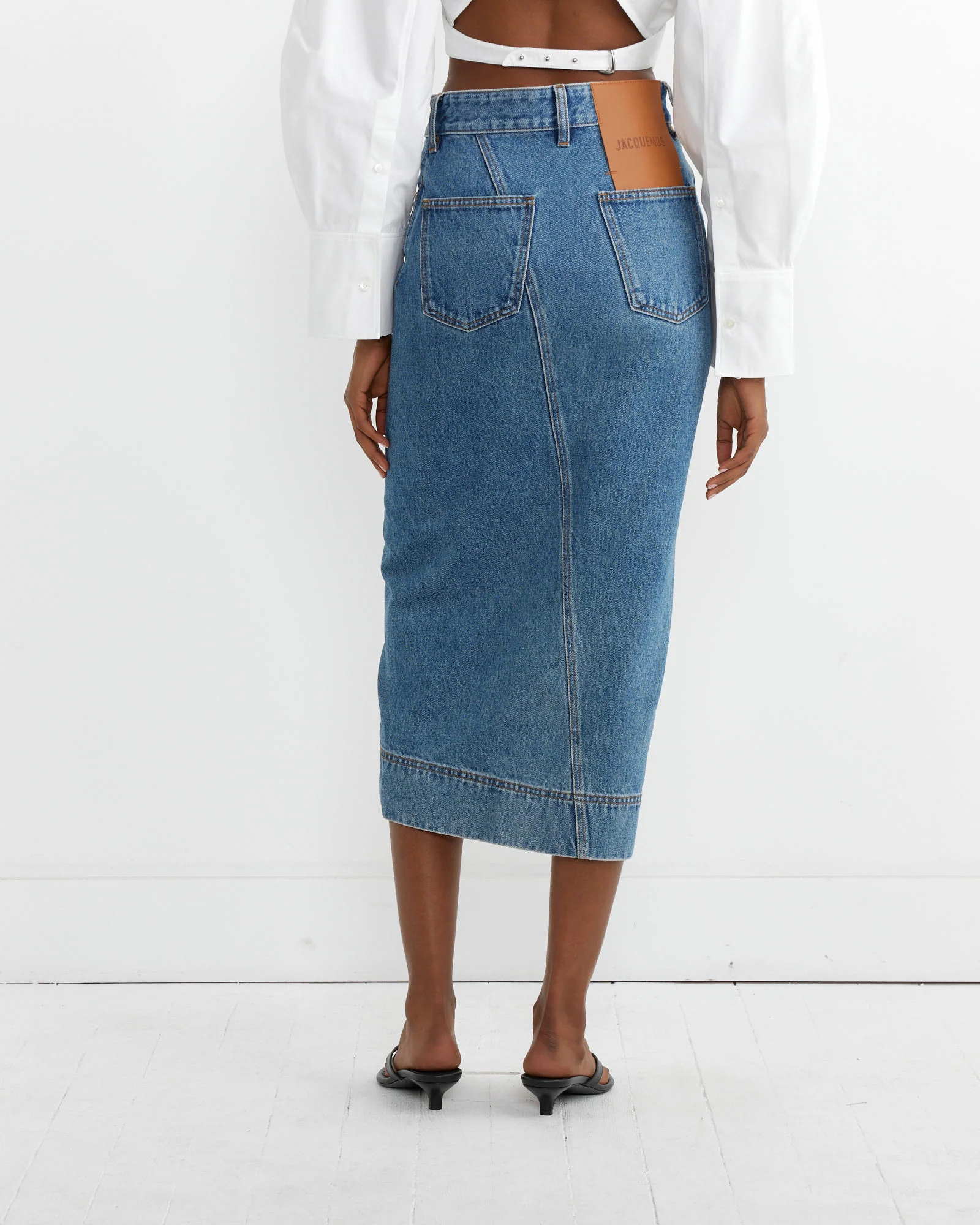 La Jupe De-Nimes Skirt in Blue/Tabac - Image 4