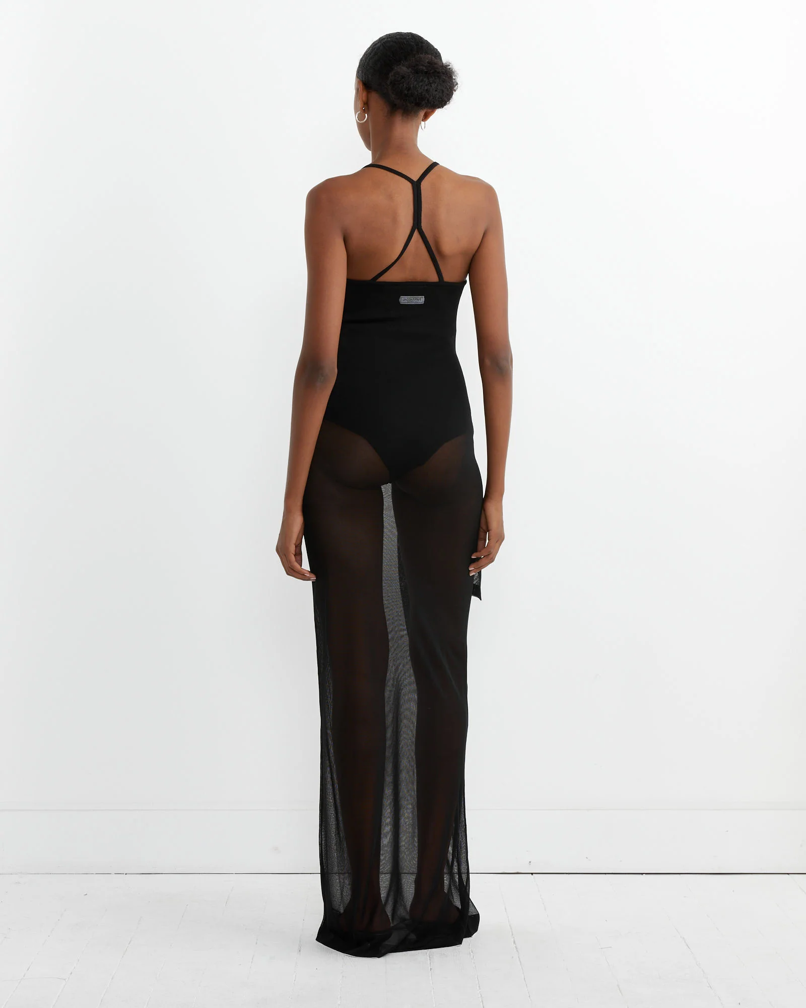 La Robe Maille Nodo Dress in Black - Image 4