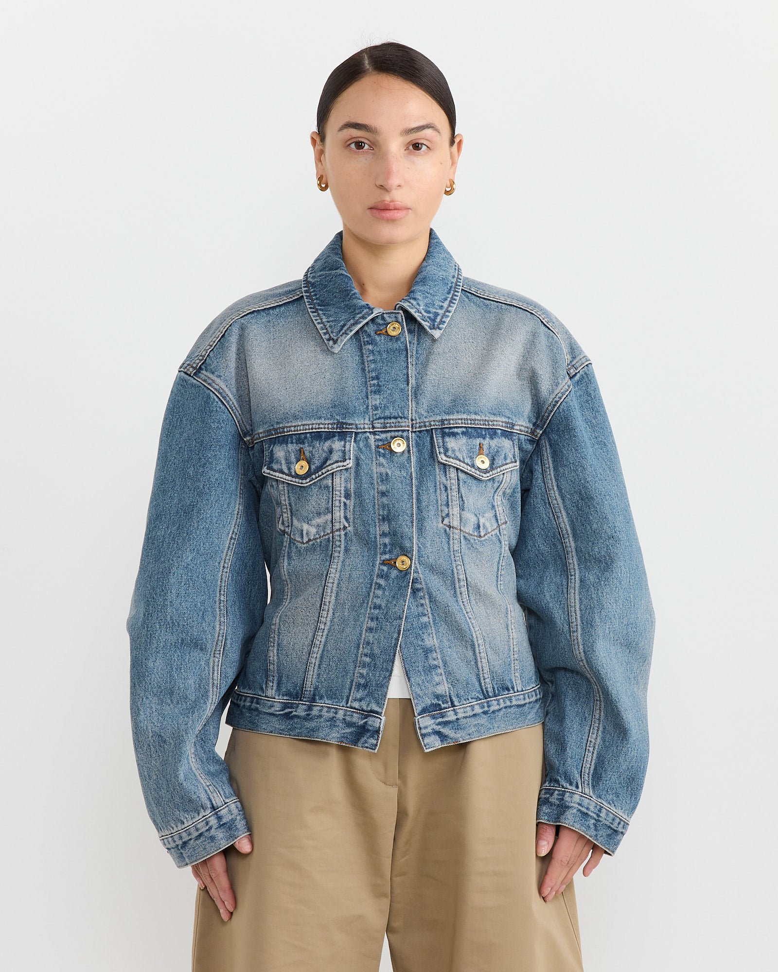 La Veste De-Nimes Jacket in Blue/Tabac