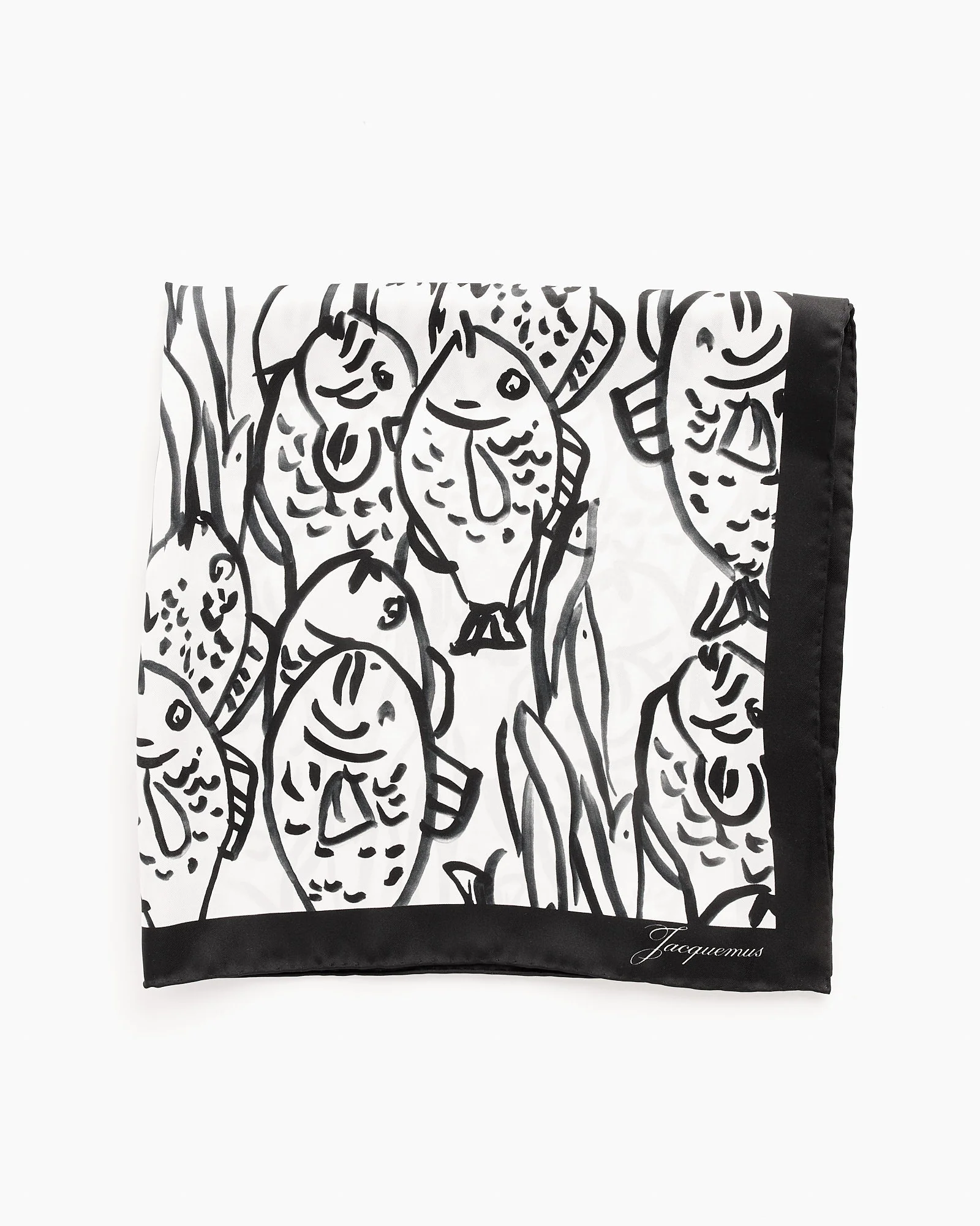 Le Bandana Poisson in Fish Black/White