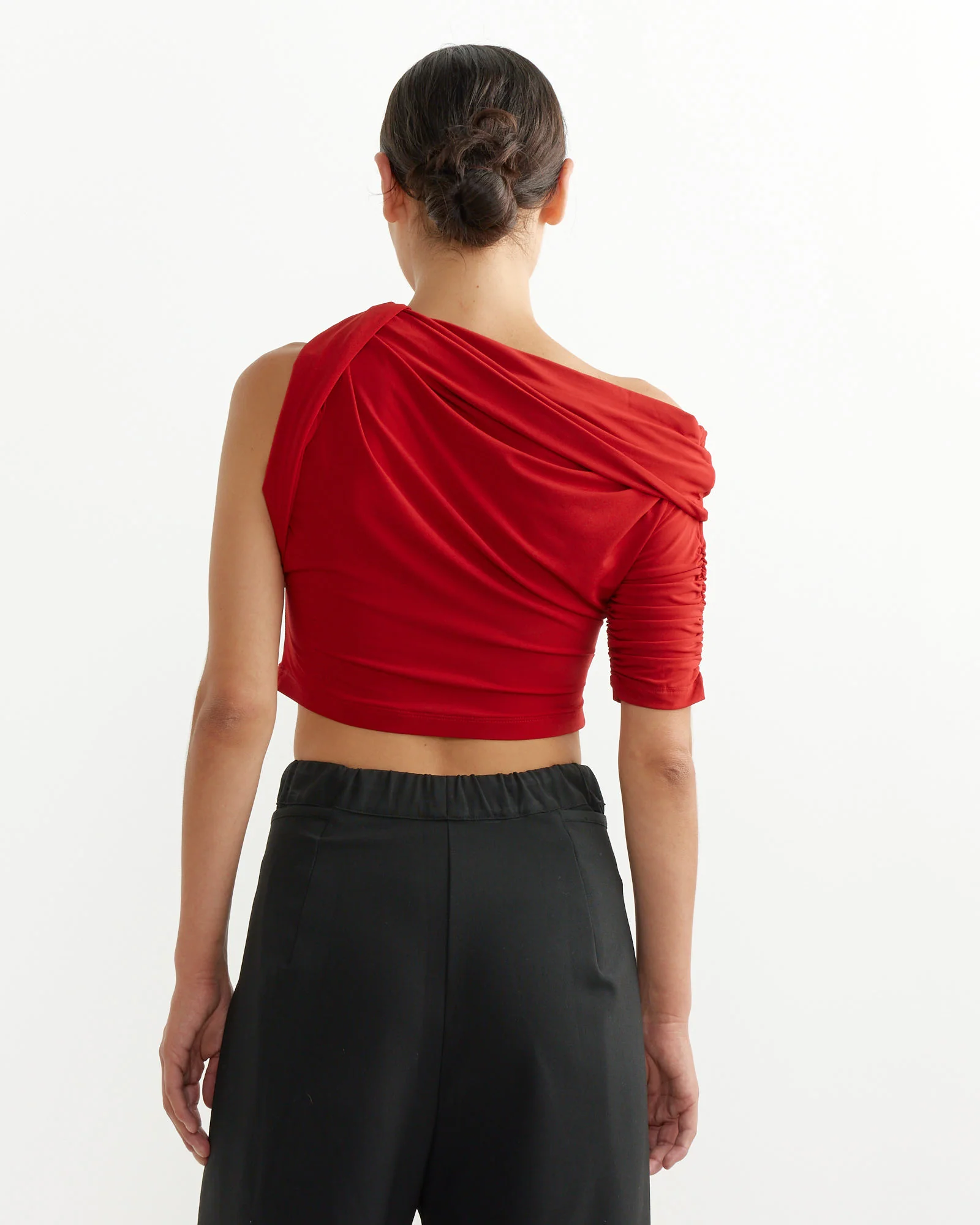 Le Haut Drapeado MC Top in Dark Red - Image 4