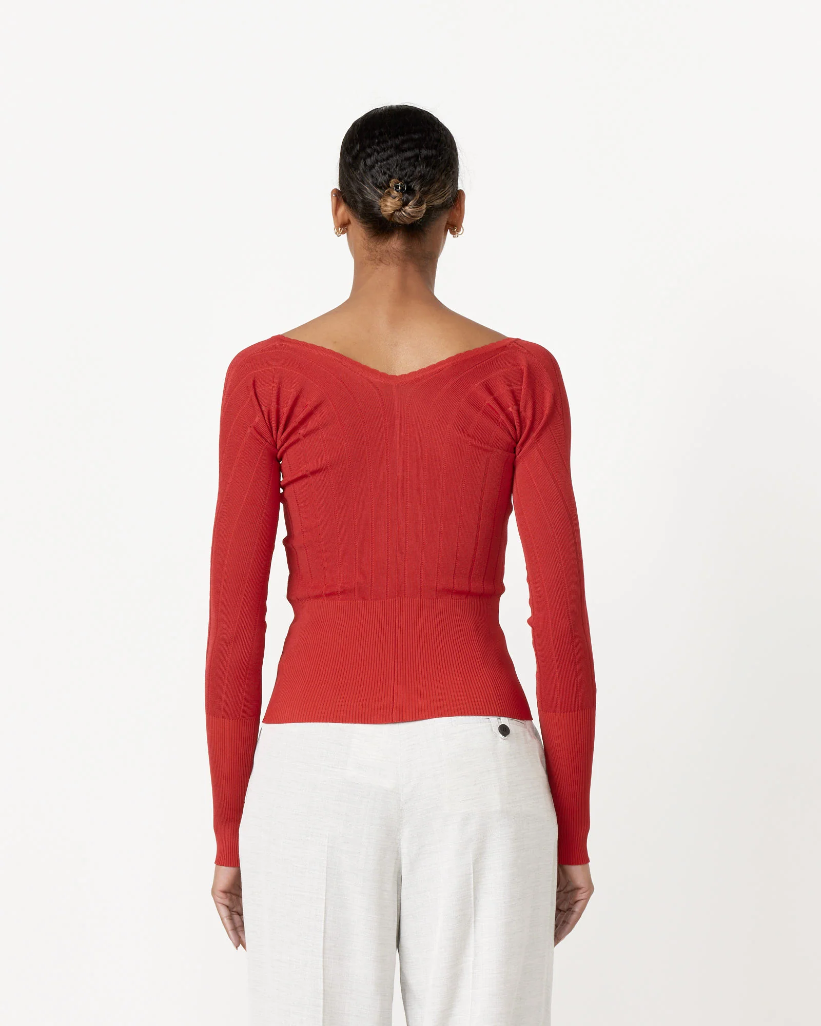 Le Haut Pralu Top in Dark Red - Image 5
