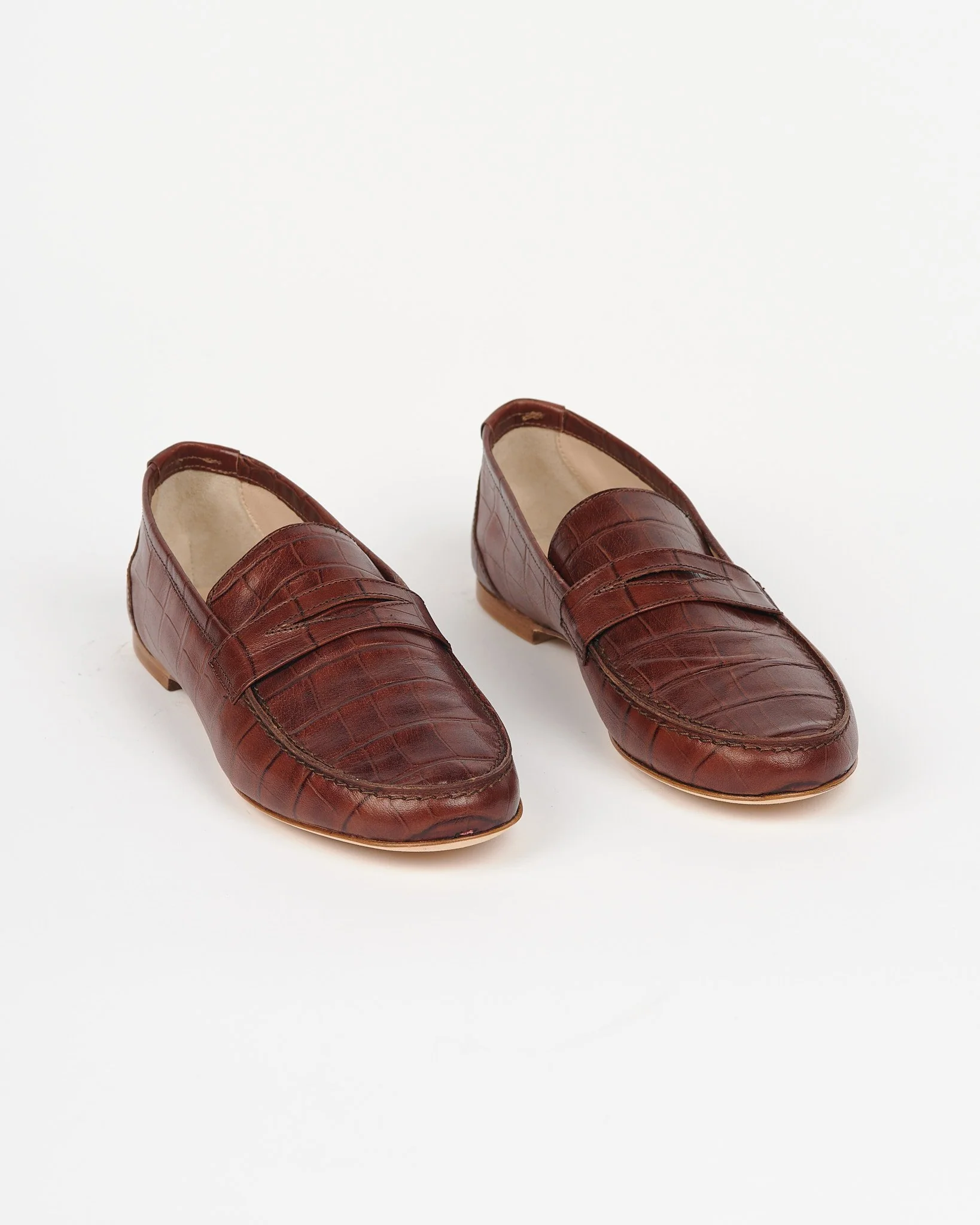 Penny Croc Loafer in Brown - Image 2