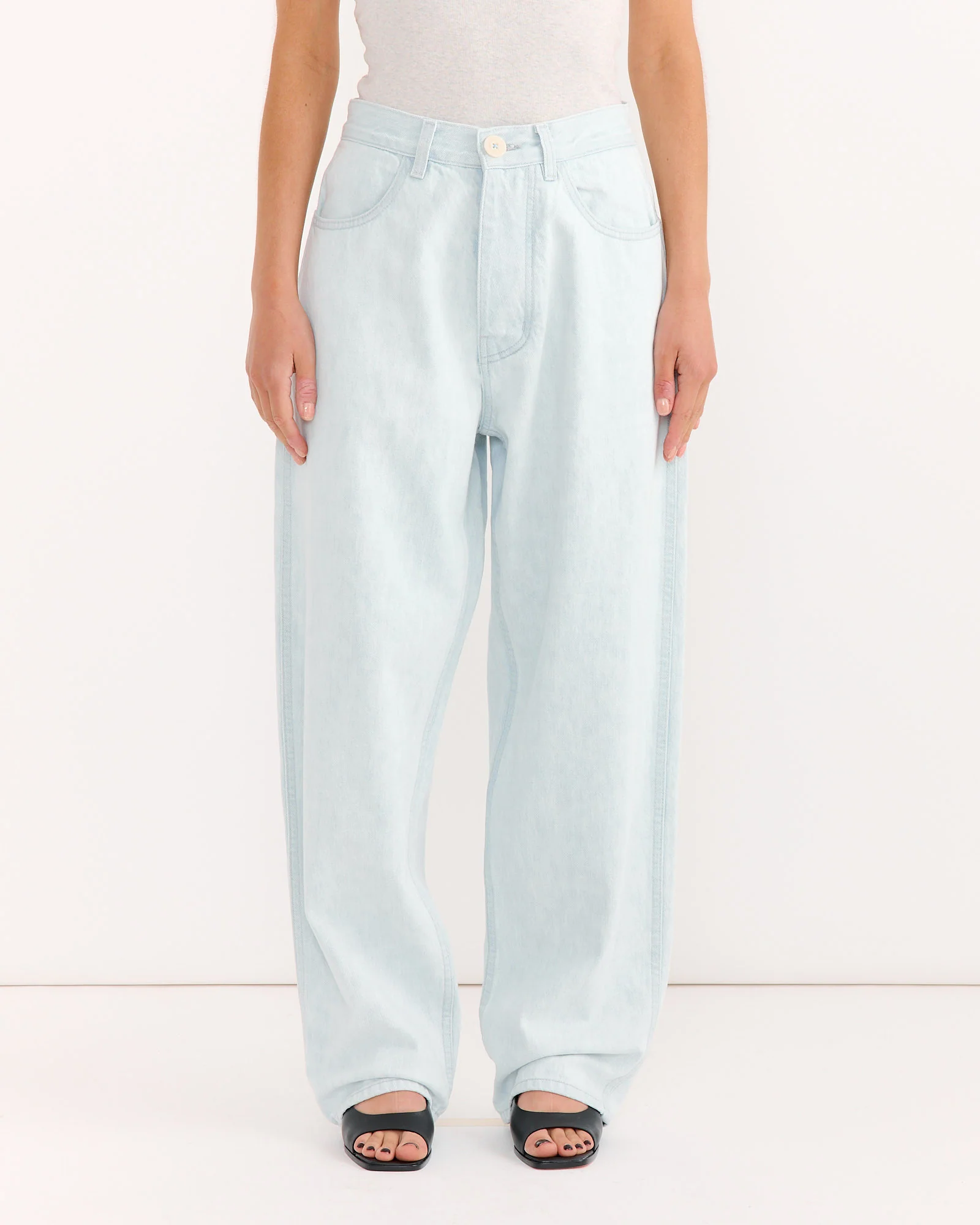 California Wide Denim in Pale Blue