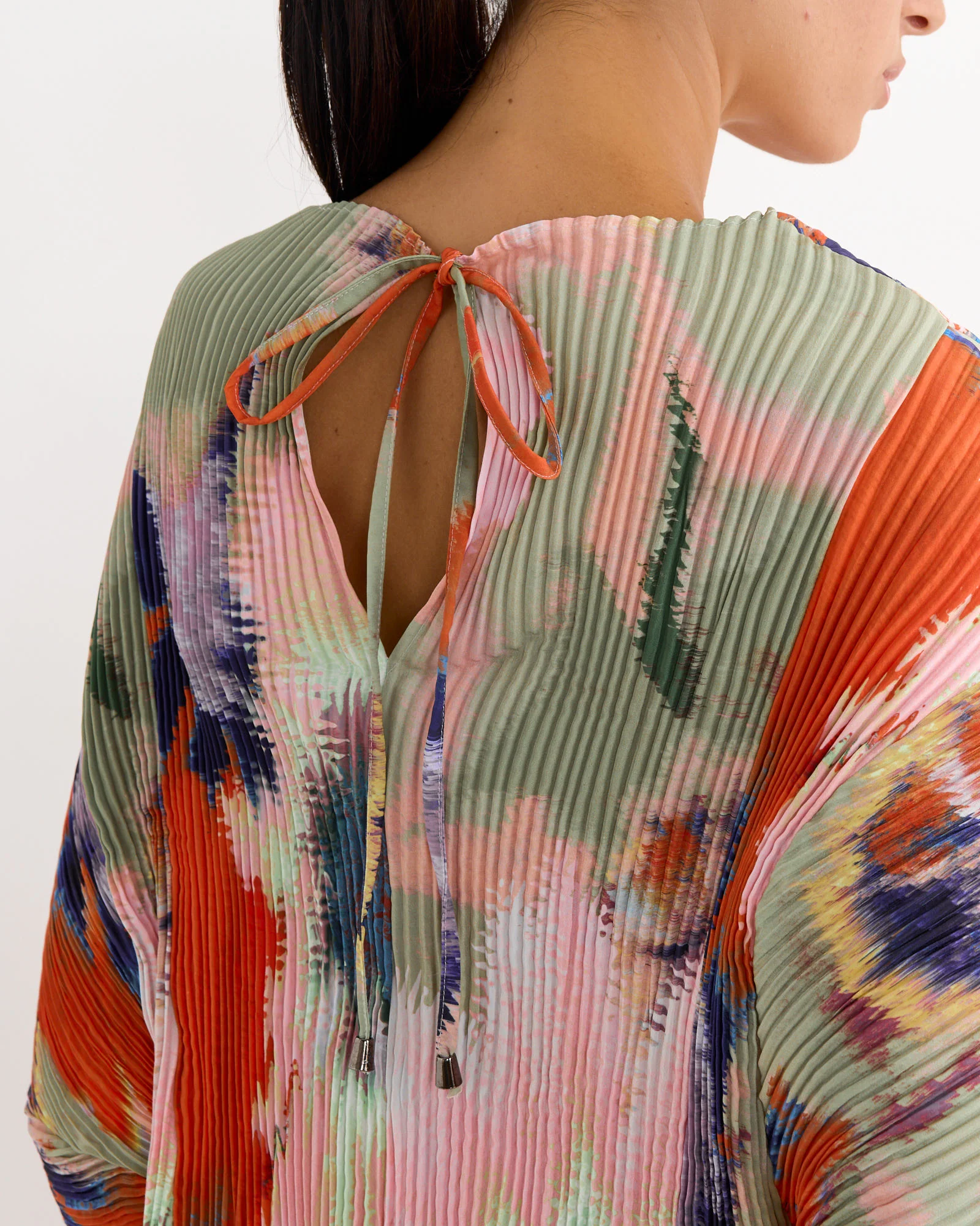Pax Hand Pleated Dress in Gondola 01 - Image 3