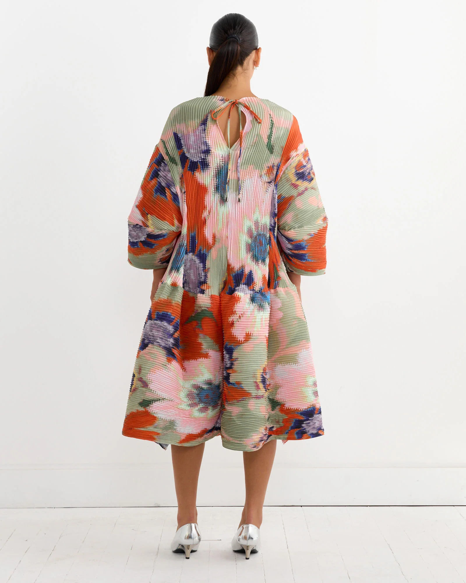 Pax Hand Pleated Dress in Gondola 01 - Image 4