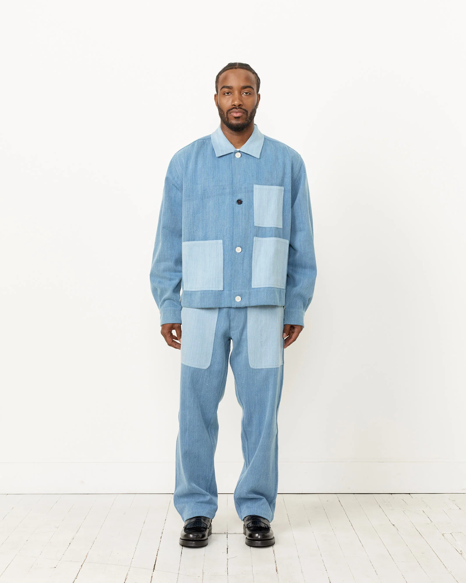 Bodhi Hand Woven Jacket in Indigo - Image 2