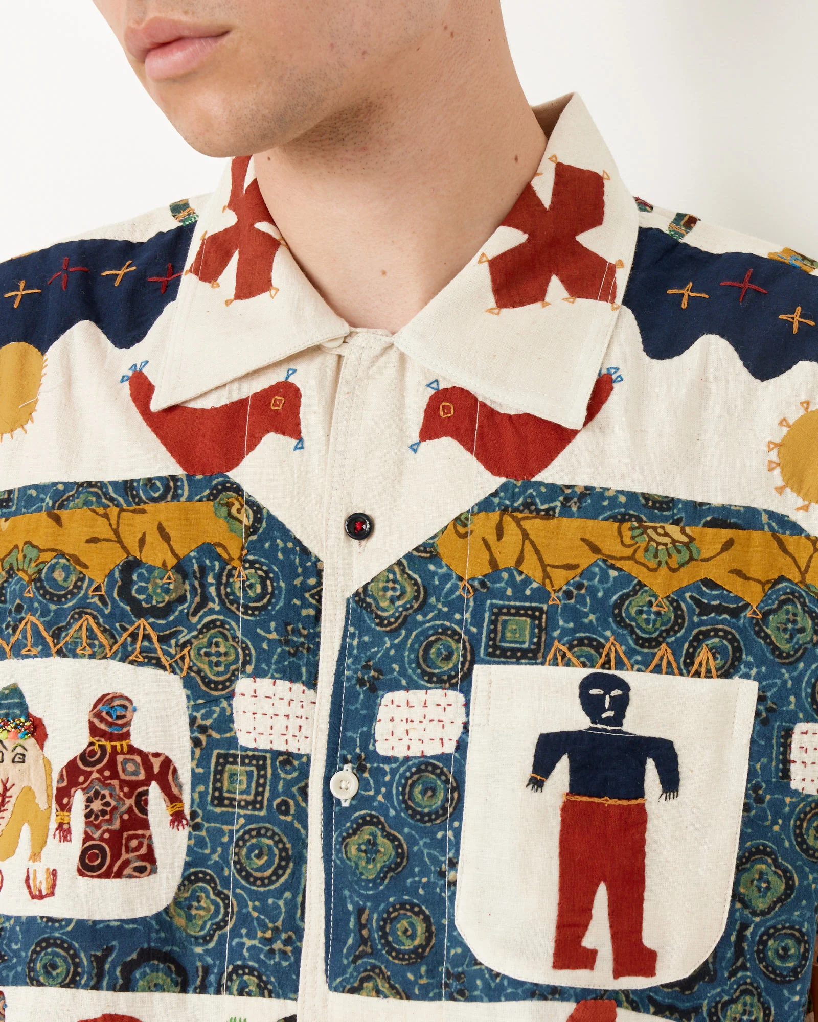 Rabari Chintan Shirt in Multi - Image 4