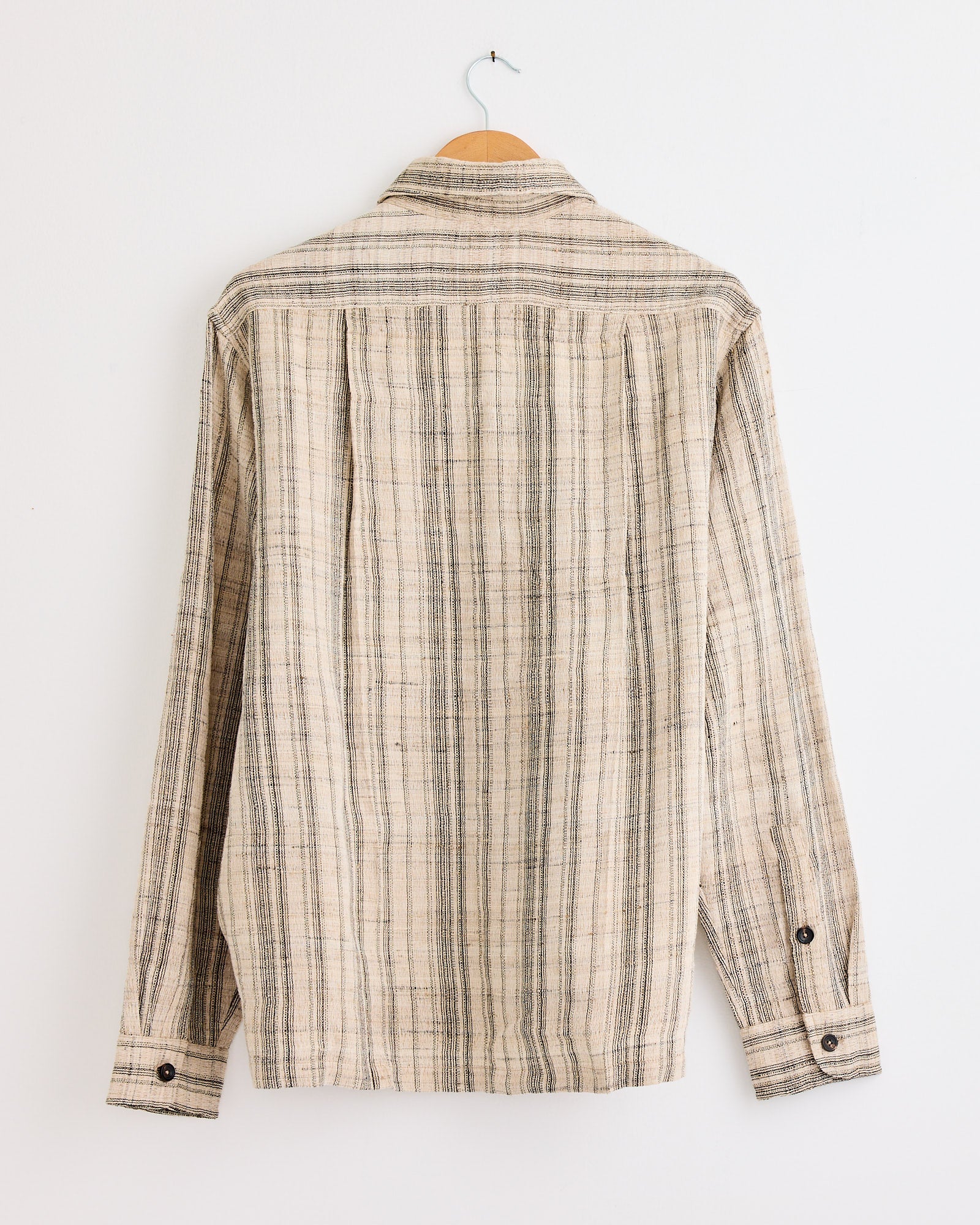 Box Striped Shirt in Black/Ecru - Image 3