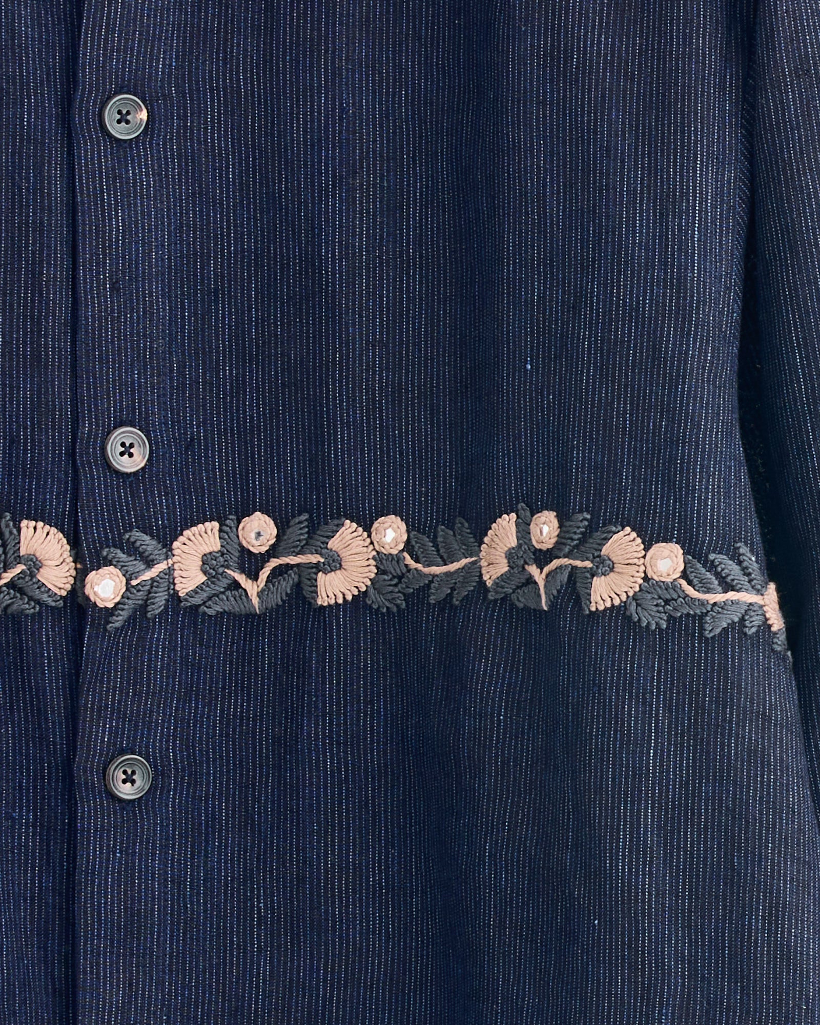 Double Layer Shirt in Indigo/Taupe - Image 2