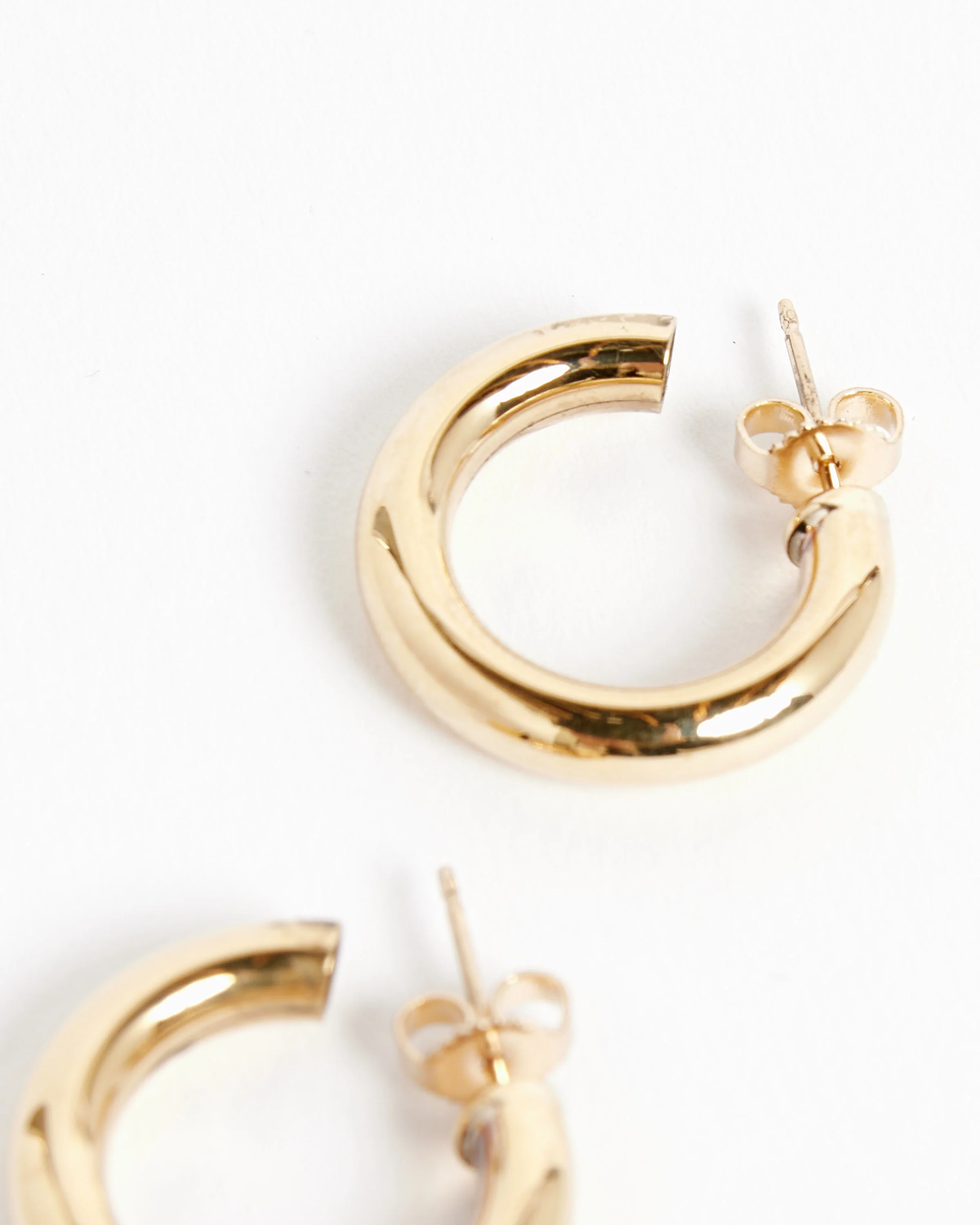 Medium Hoops in Brass - Image 2