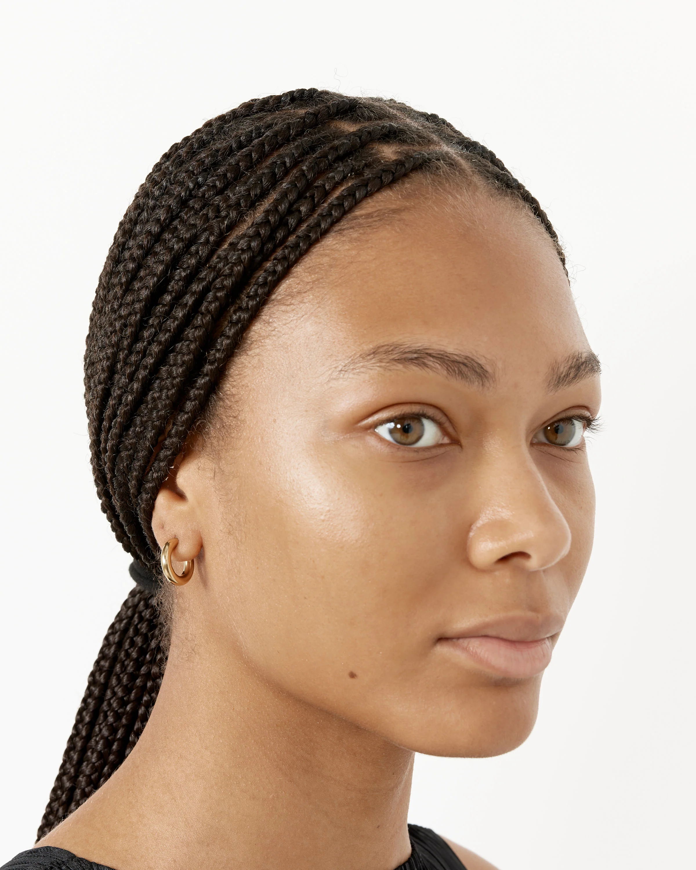 Solid Brass Mini Hoops - Image 2