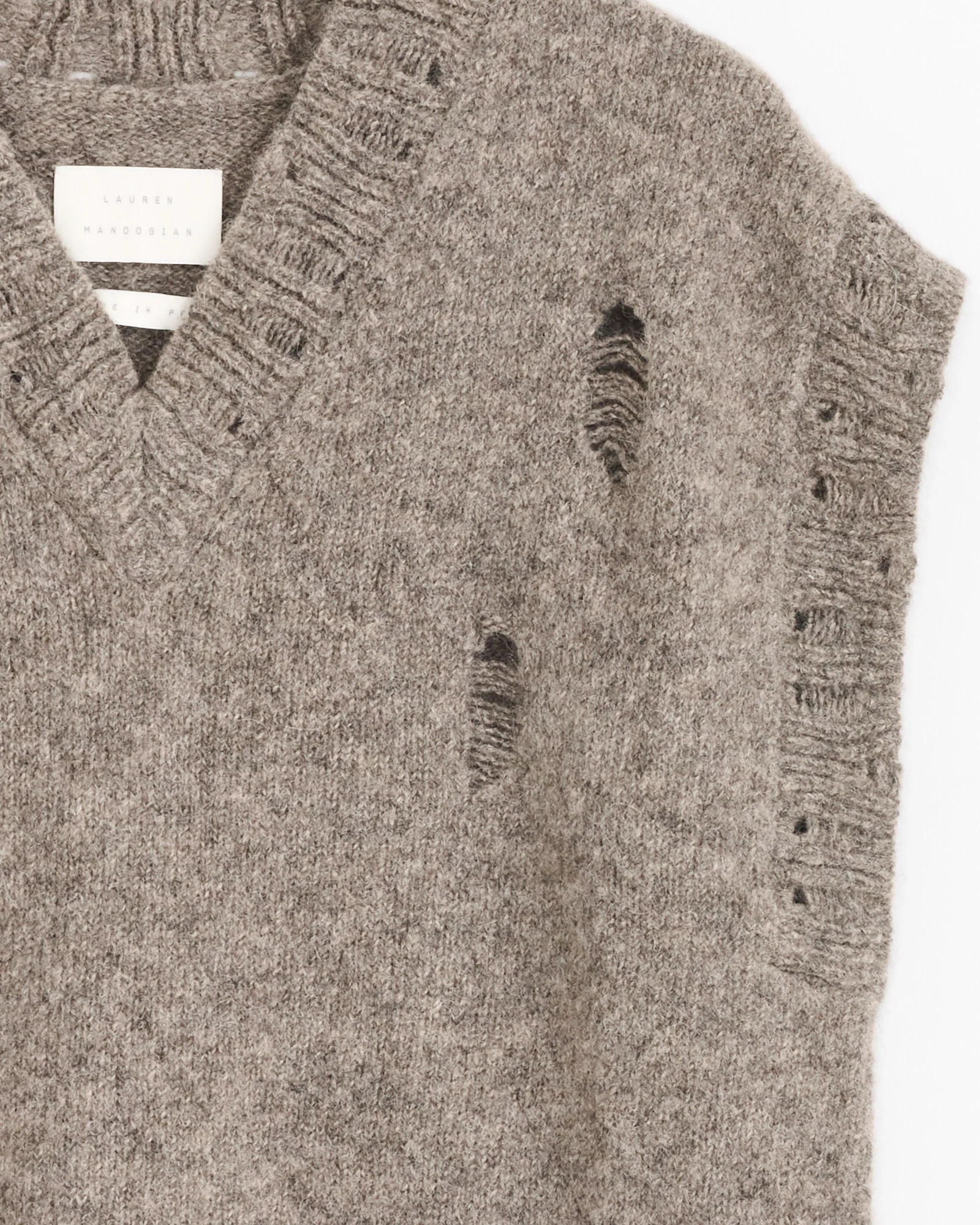 Distressed Vest in Rock - Image 2
