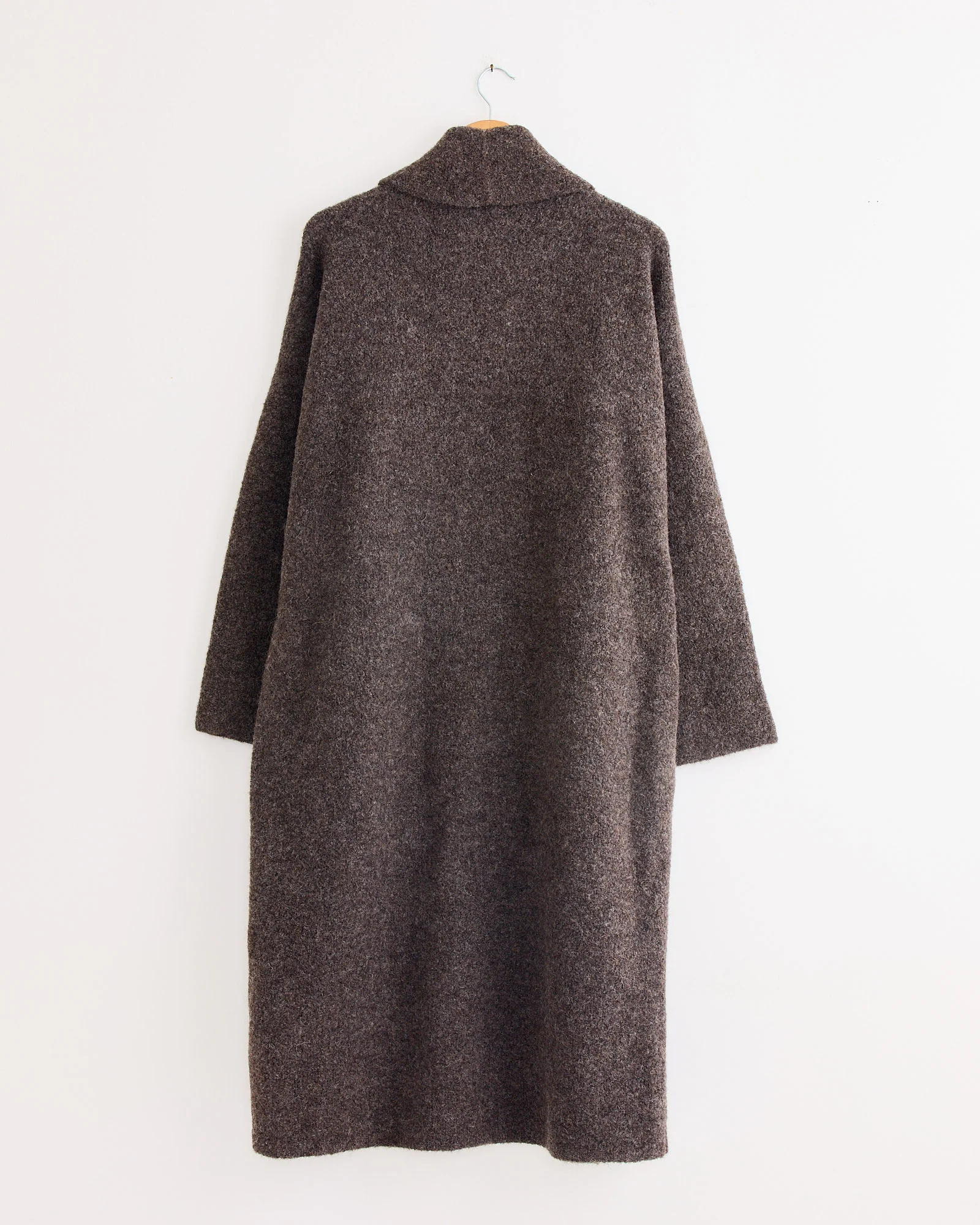 Double Face Long Coat in Blackened - Image 3