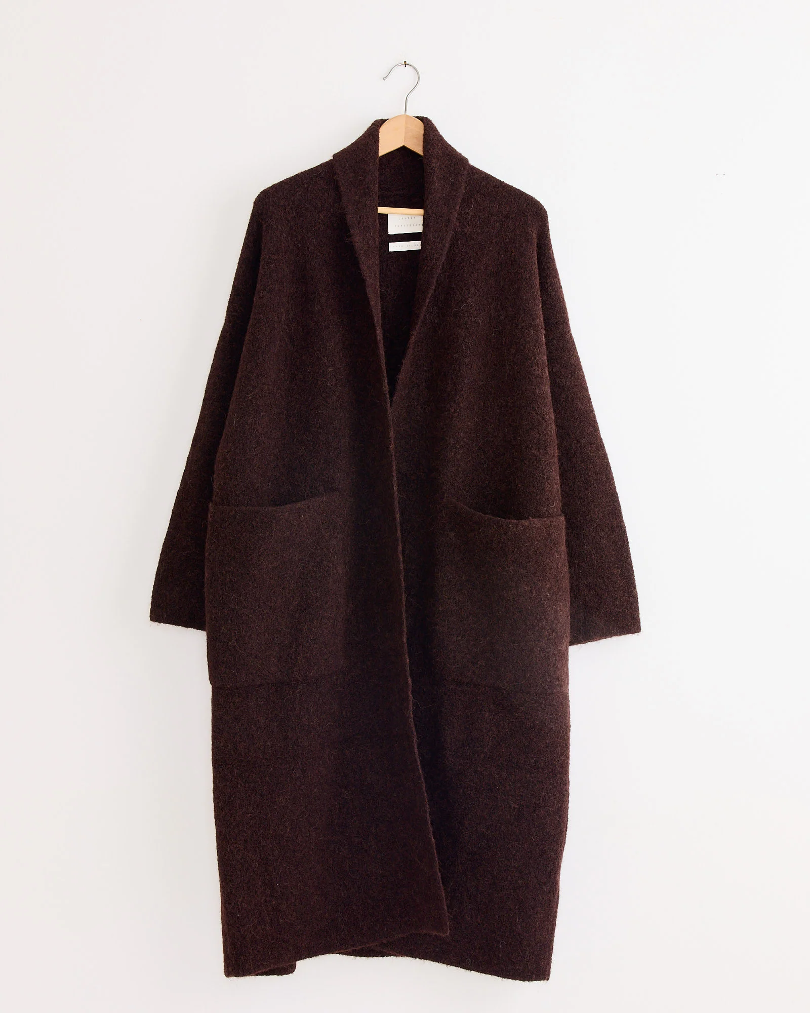 Double Face Long Coat in Merlot