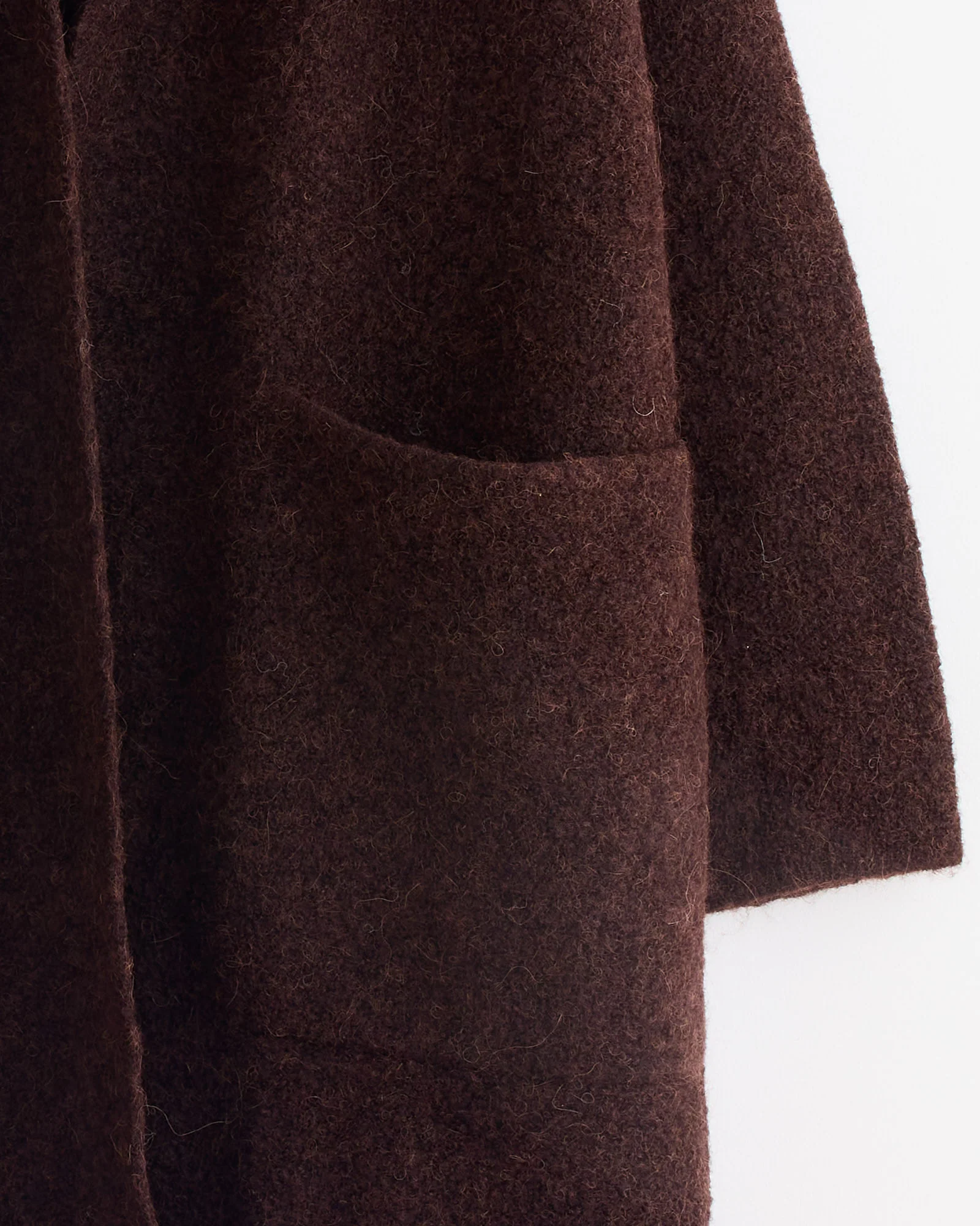 Double Face Long Coat in Merlot - Image 2