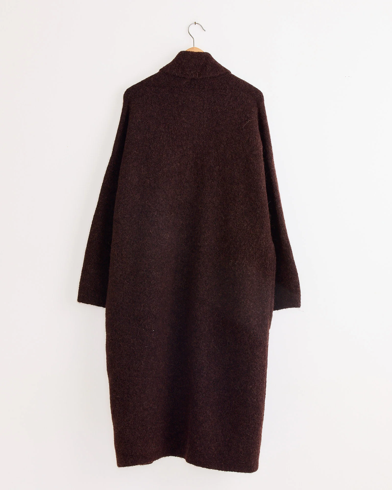 Double Face Long Coat in Merlot - Image 3