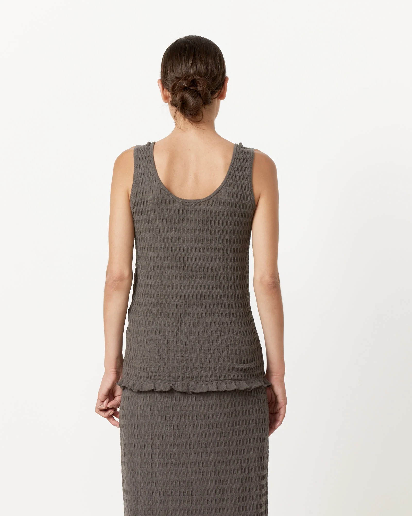 Smocked Tank in Coal - Image 5
