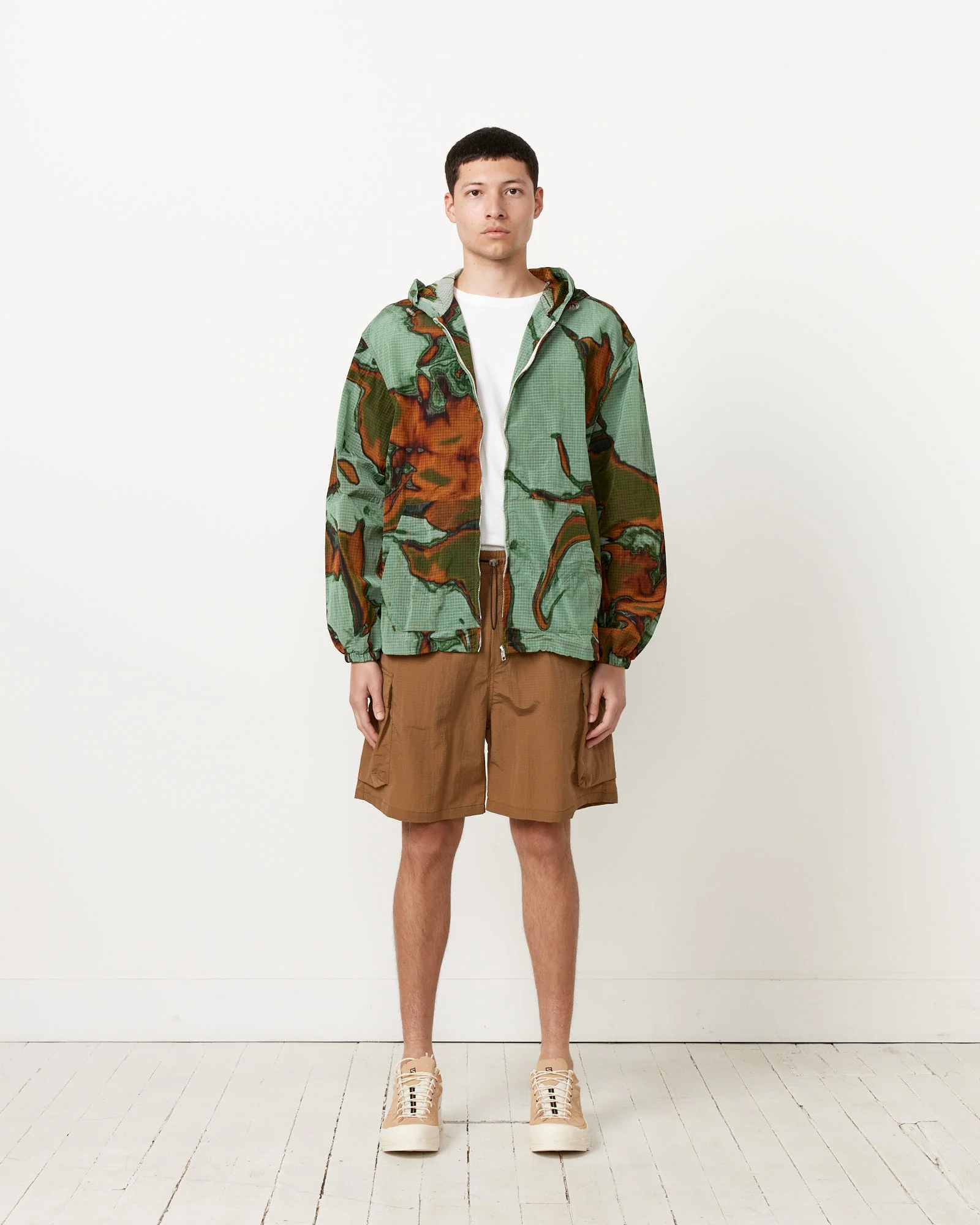 Cargo Nylon Shorts in Brown - Image 2