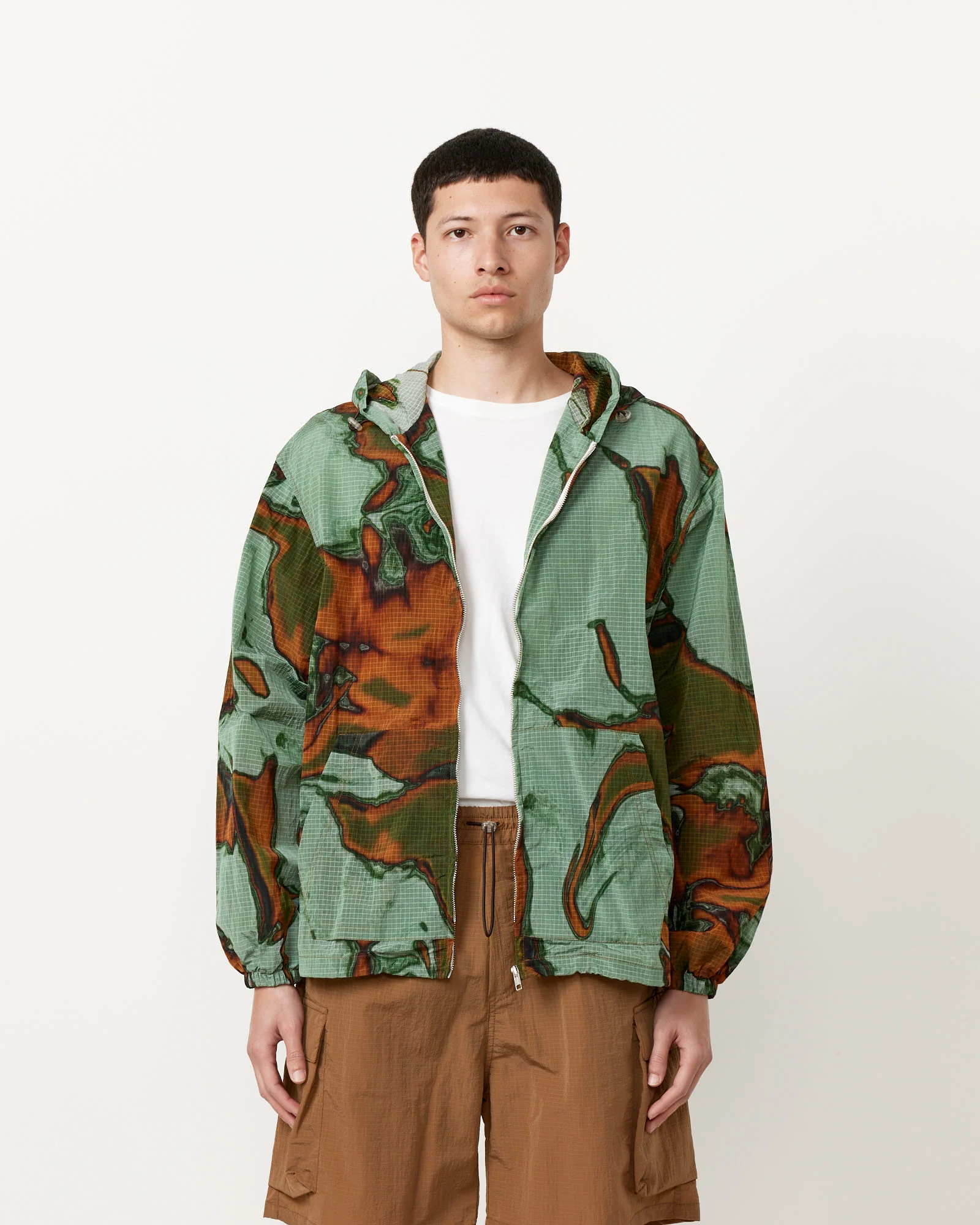 Tie Dye Nylon Jacket in Multi - Image 3