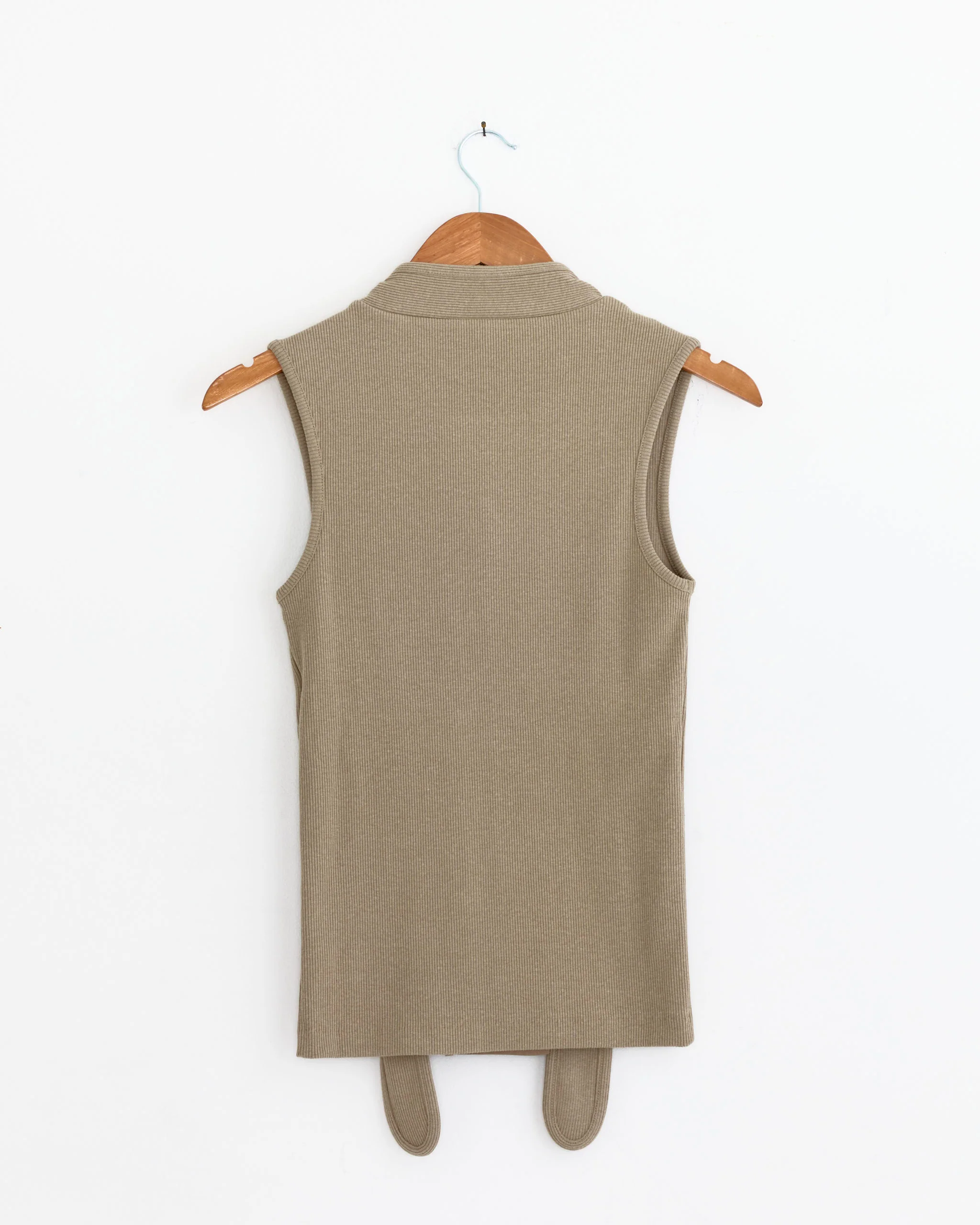 Asymmetrical Fitted Top in Sage - Image 3