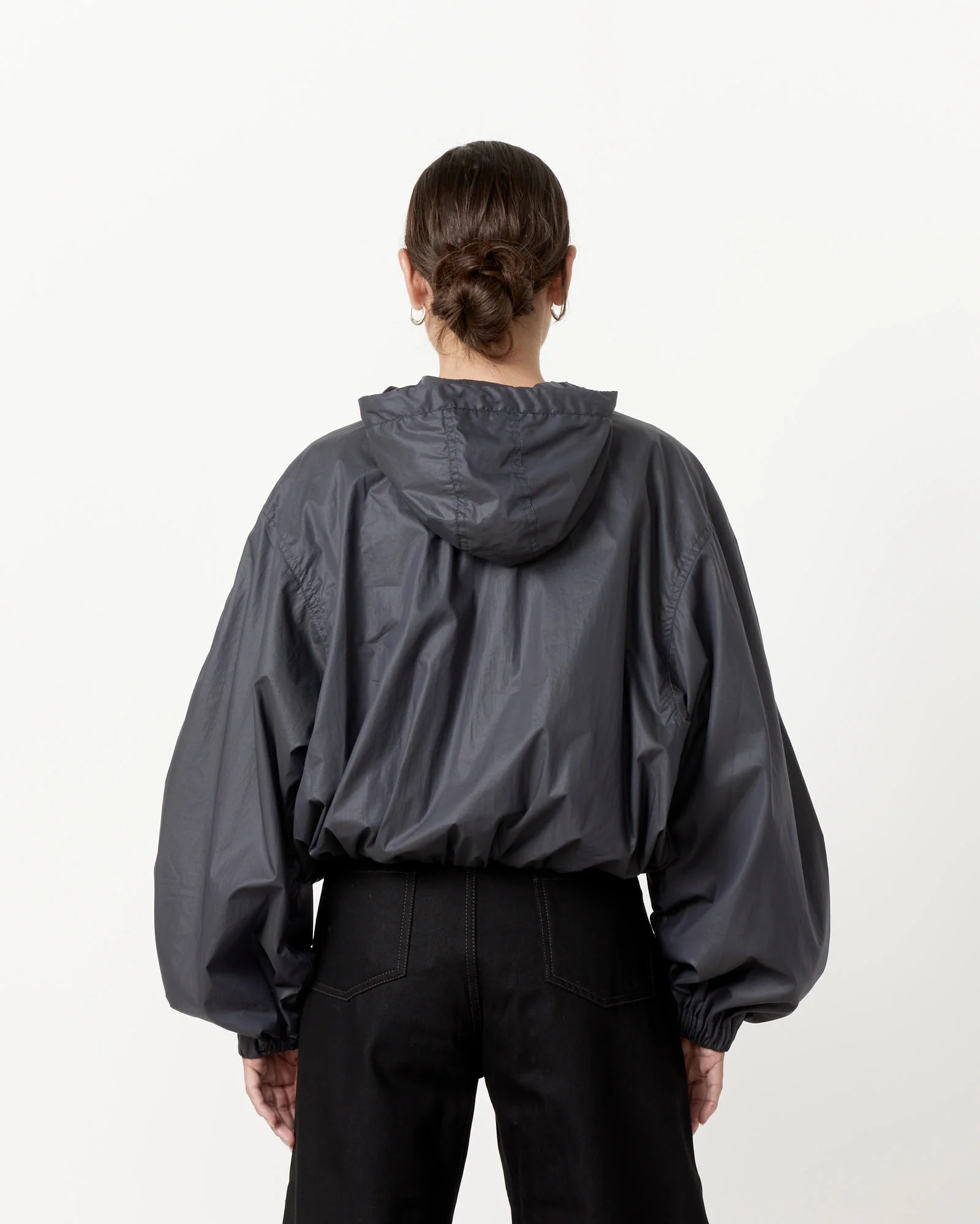 Balloon Blouson in Blue/Black - Image 5