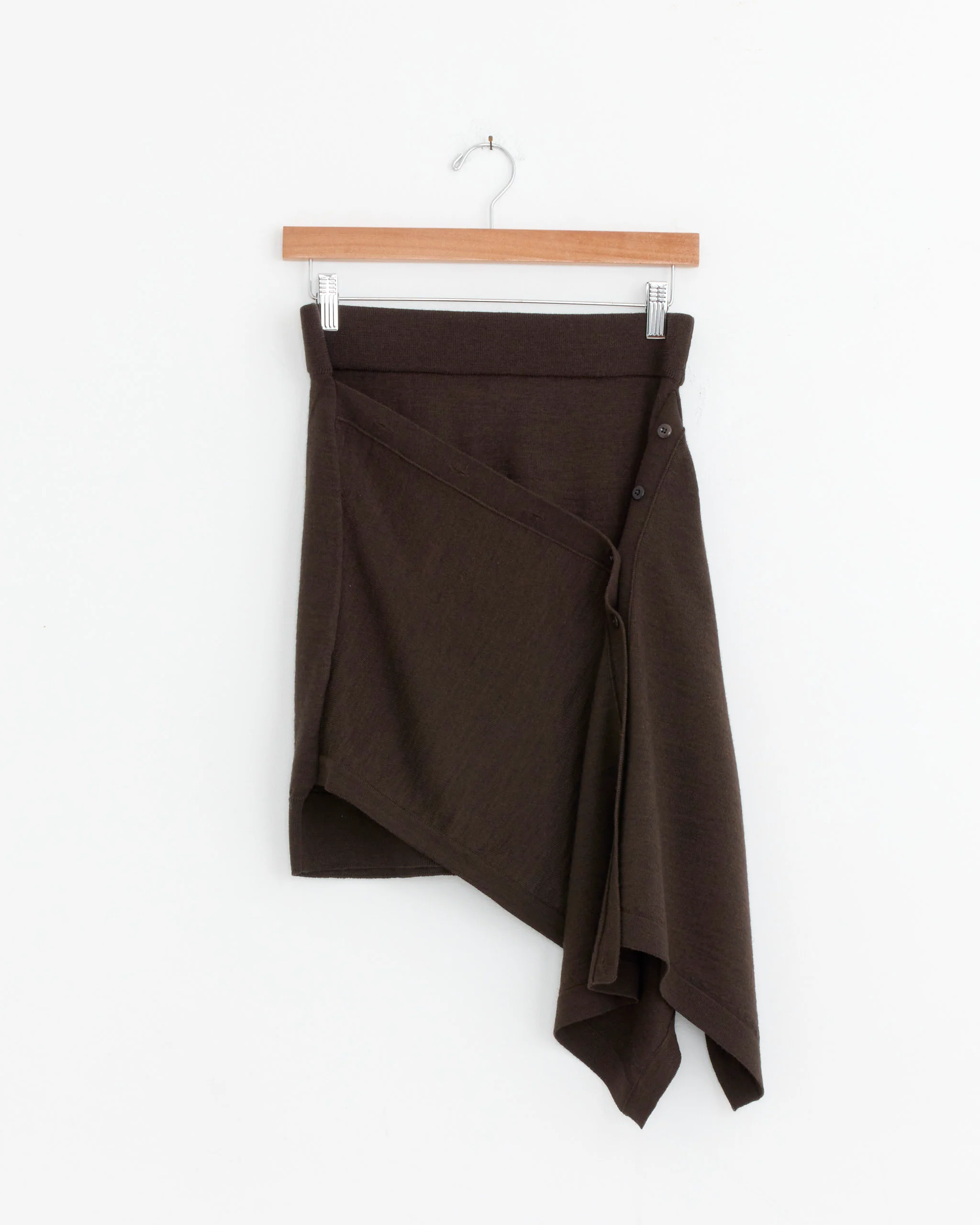 Buttoned Skirt in Dark Cacao