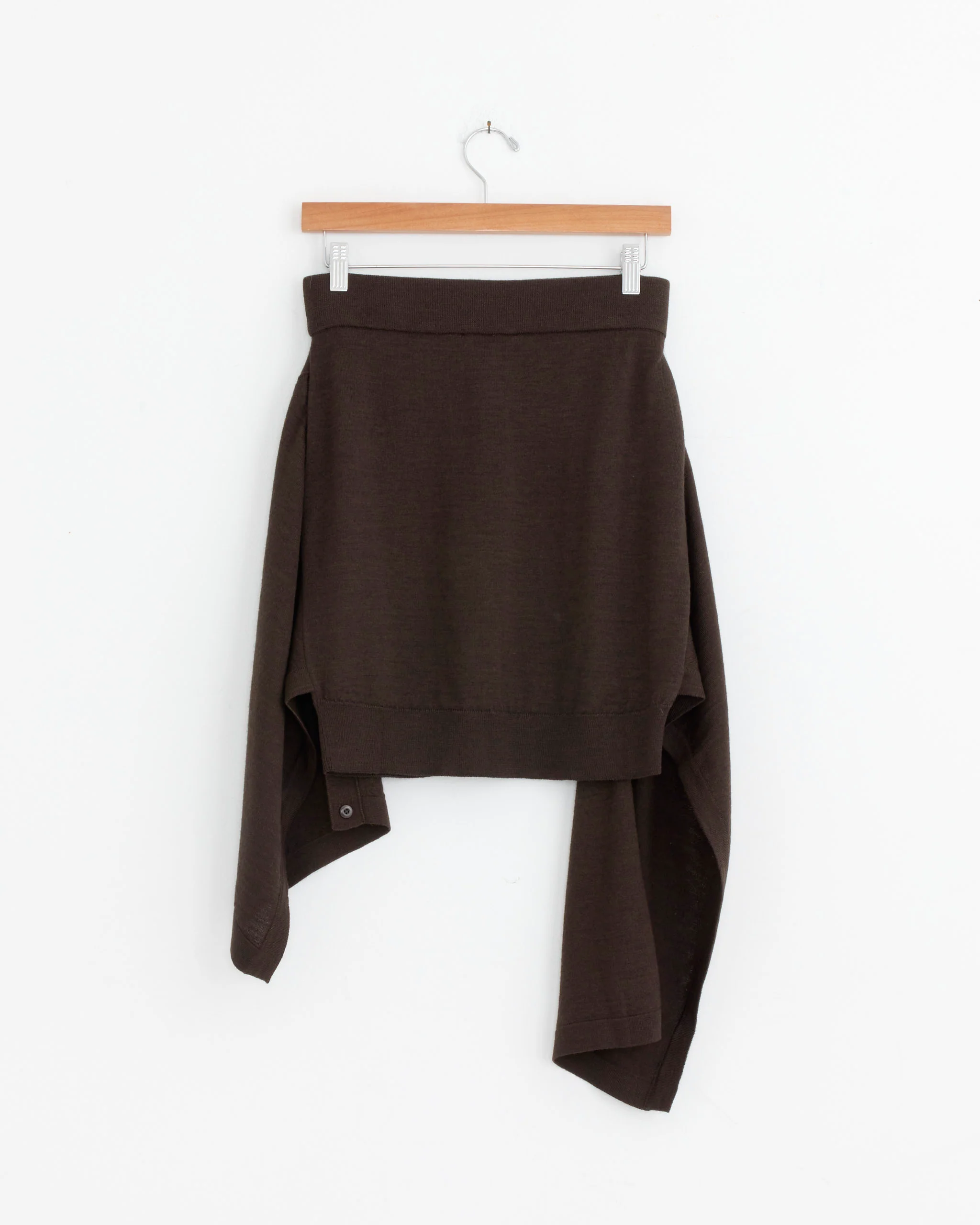 Buttoned Skirt in Dark Cacao - Image 3