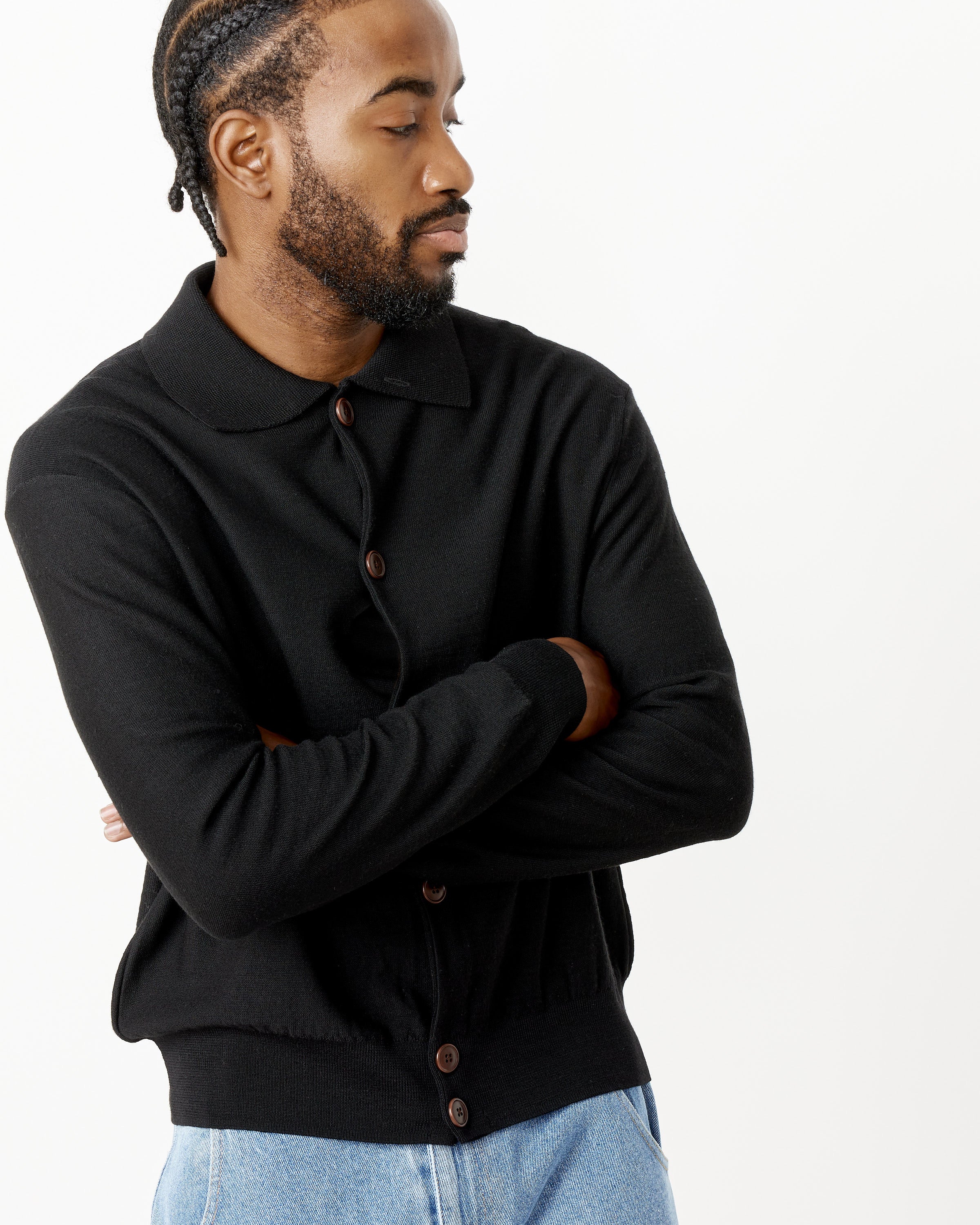 Convertible Collar Knit Shirt - Image 9
