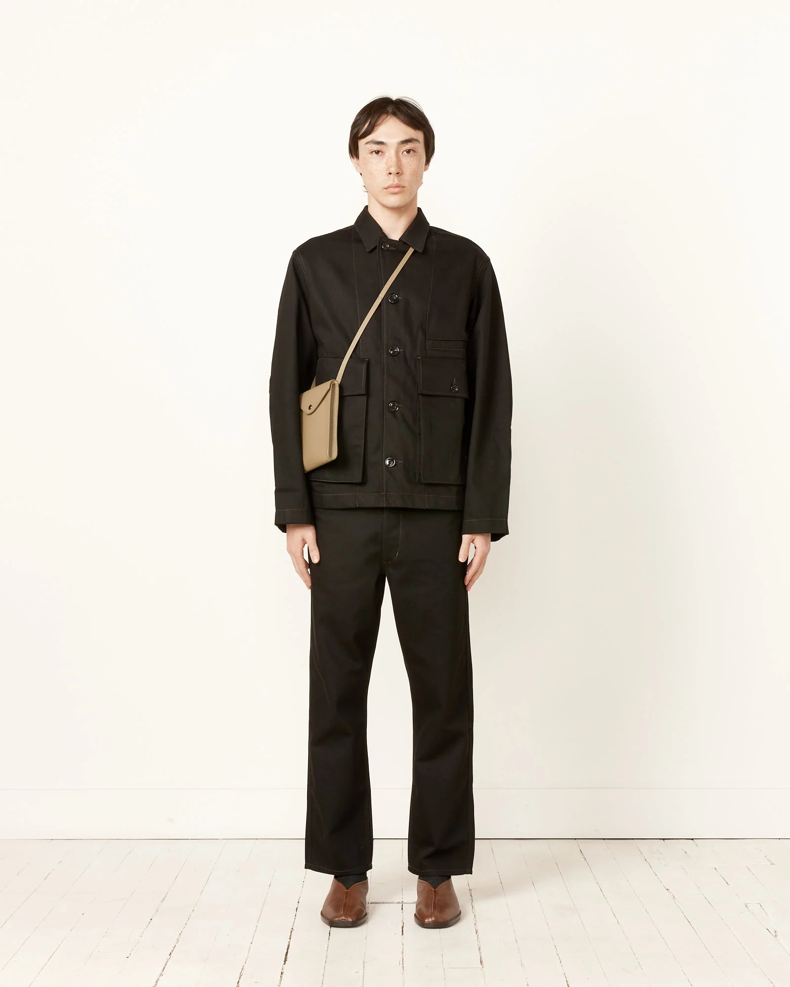 Curved 5 Pocket Pant in Black - Image 2