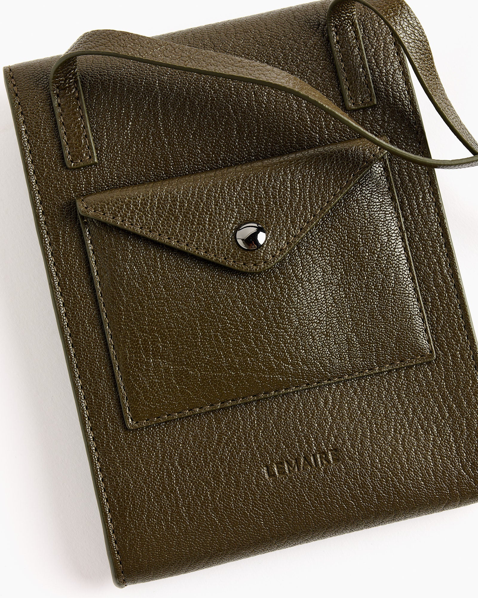 Enveloppe With Strap in Pesto - Image 3