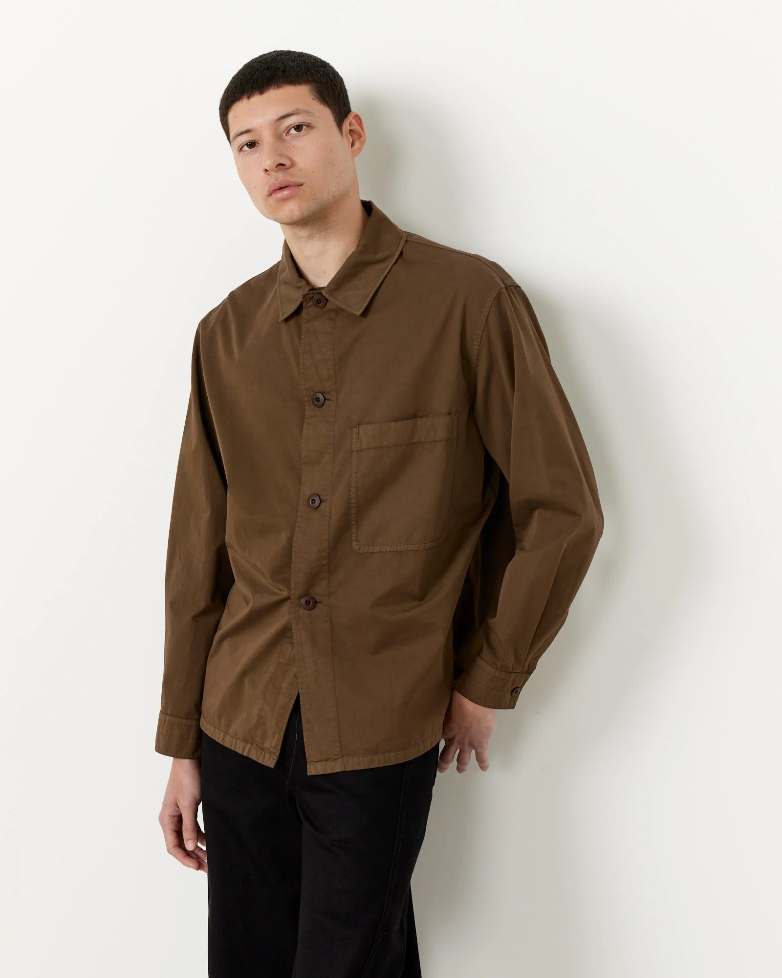 Pyjama Shirt in Dark Tobacco - Image 3