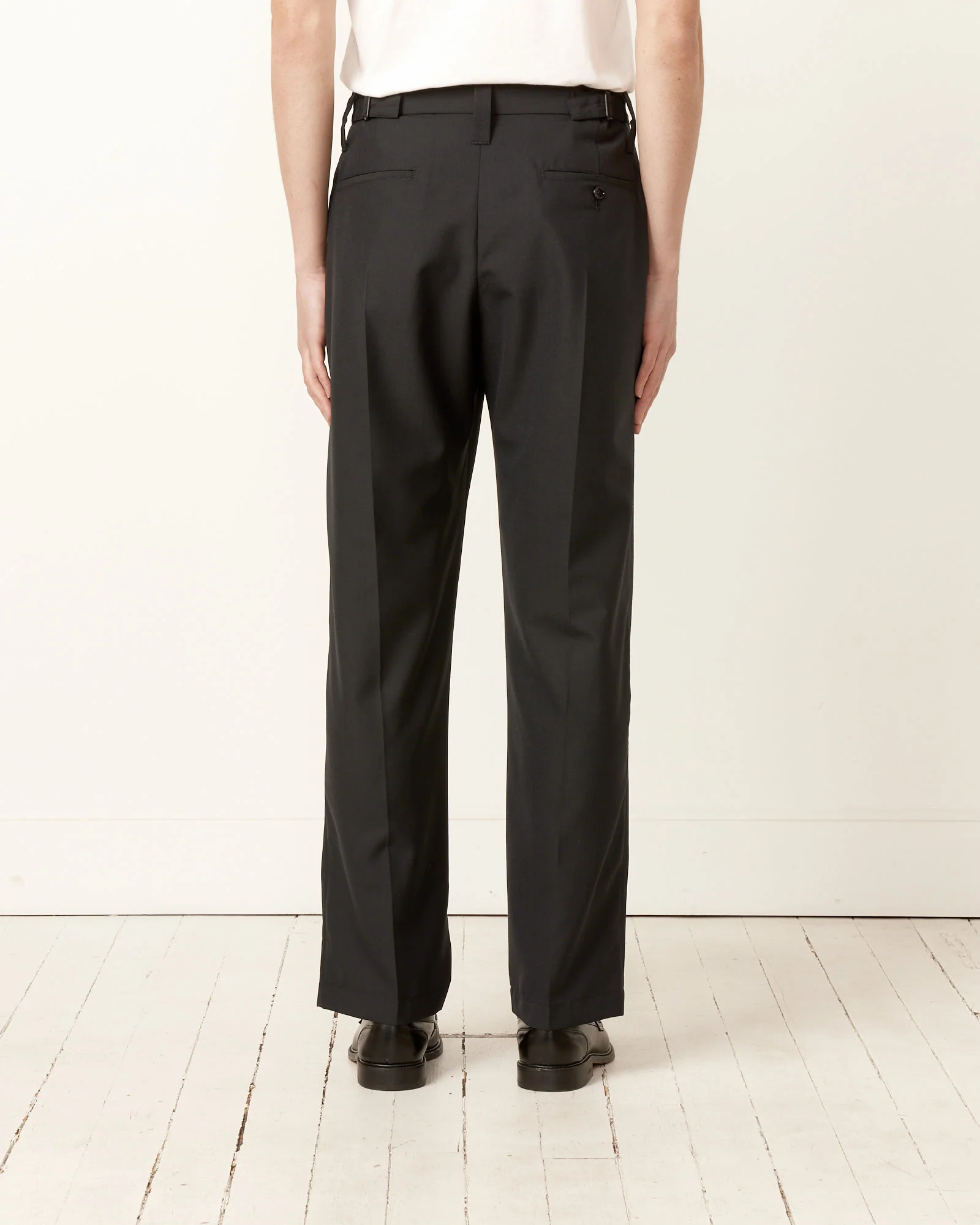 One Pleat Pant in Marine Melange - Image 5