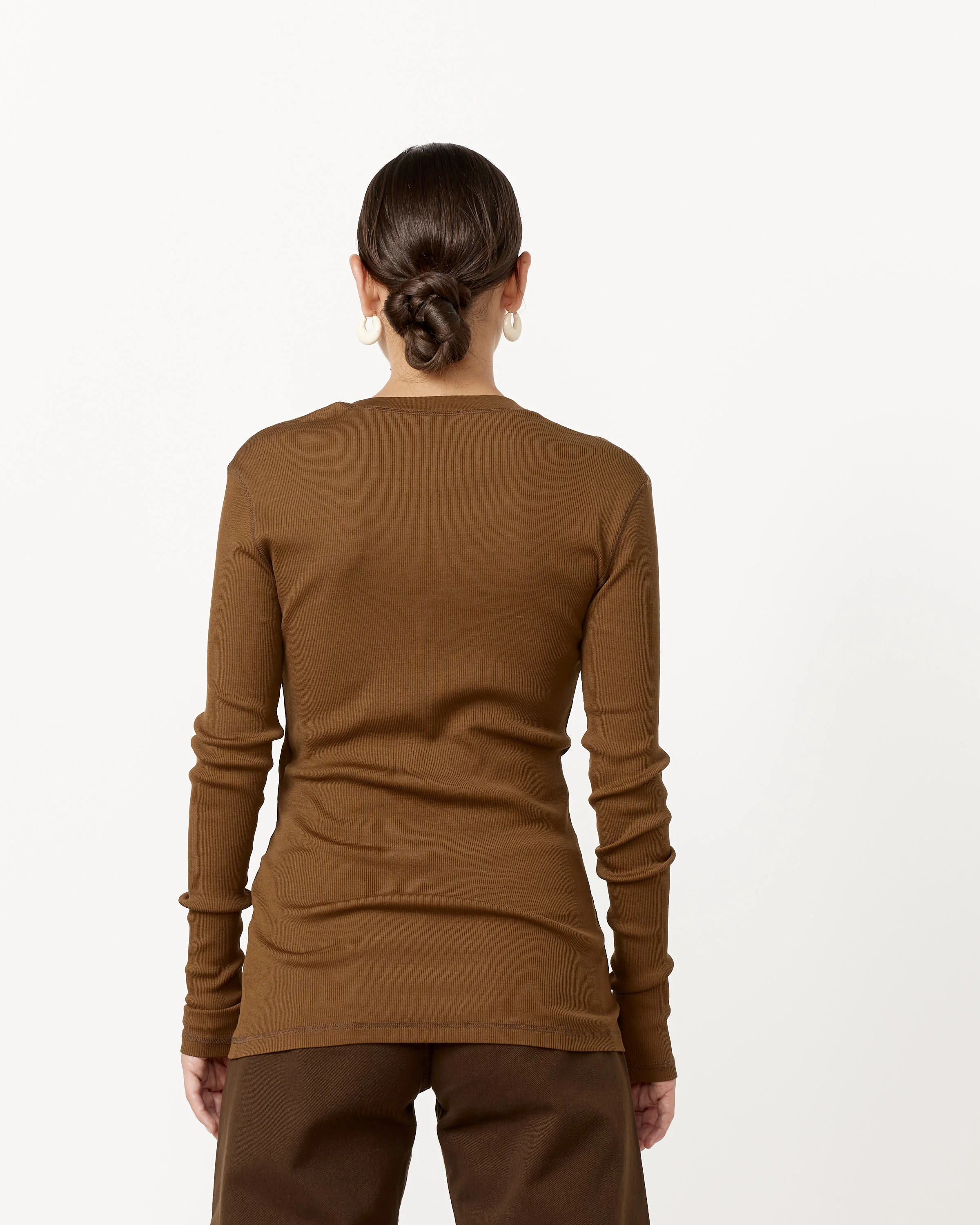 Rib Long Sleeve T-Shirt - Image 4