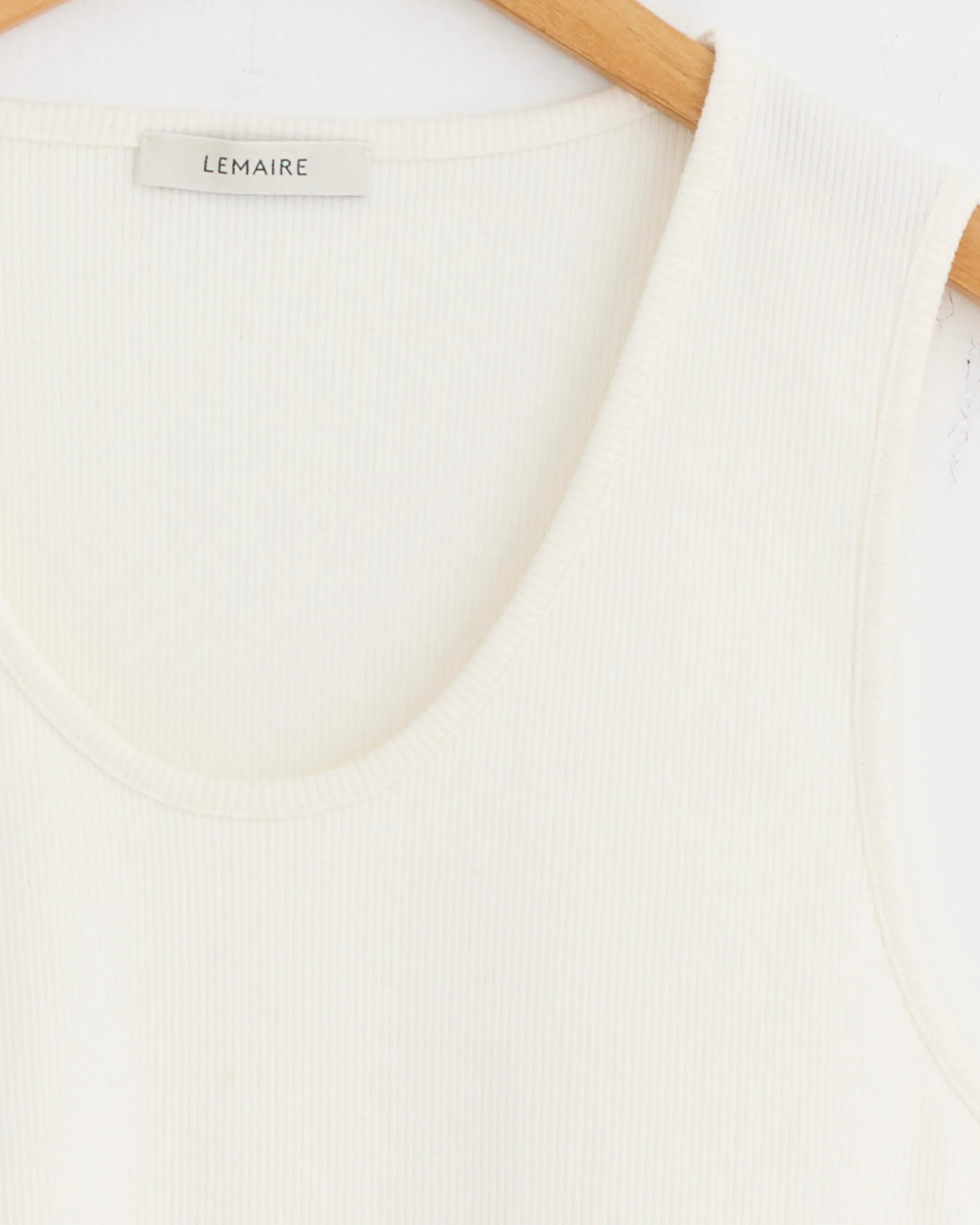 Rib Tank Top in Milk - Image 2