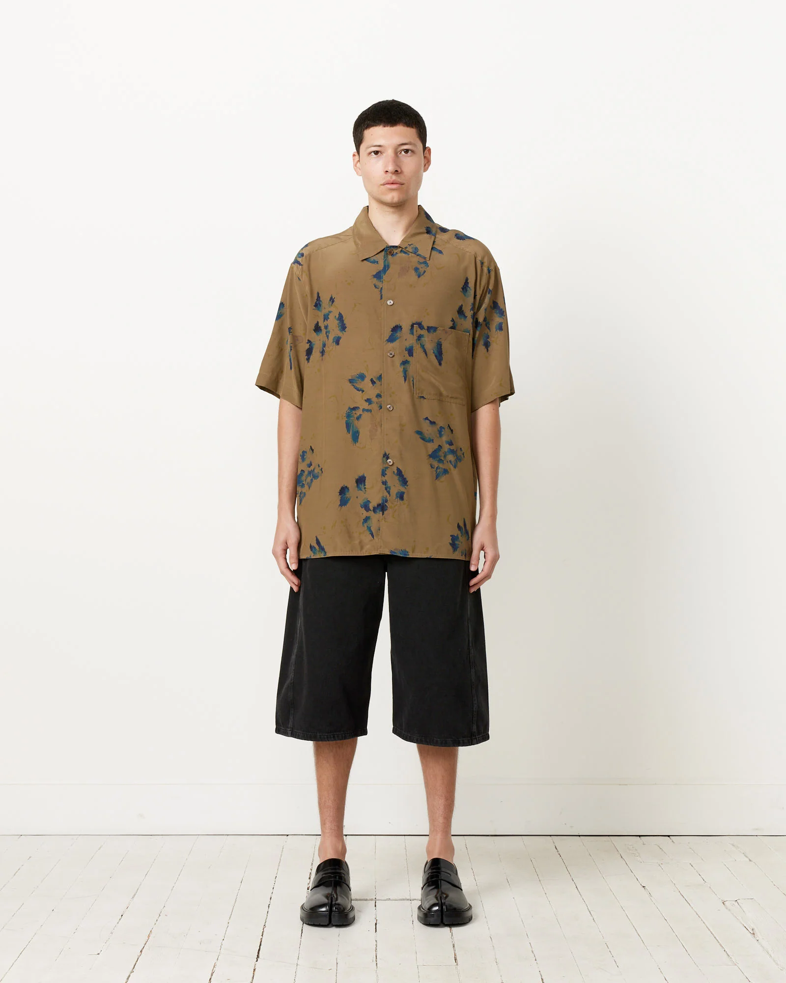 Summer Shirt in Khaki/Ink - Image 2