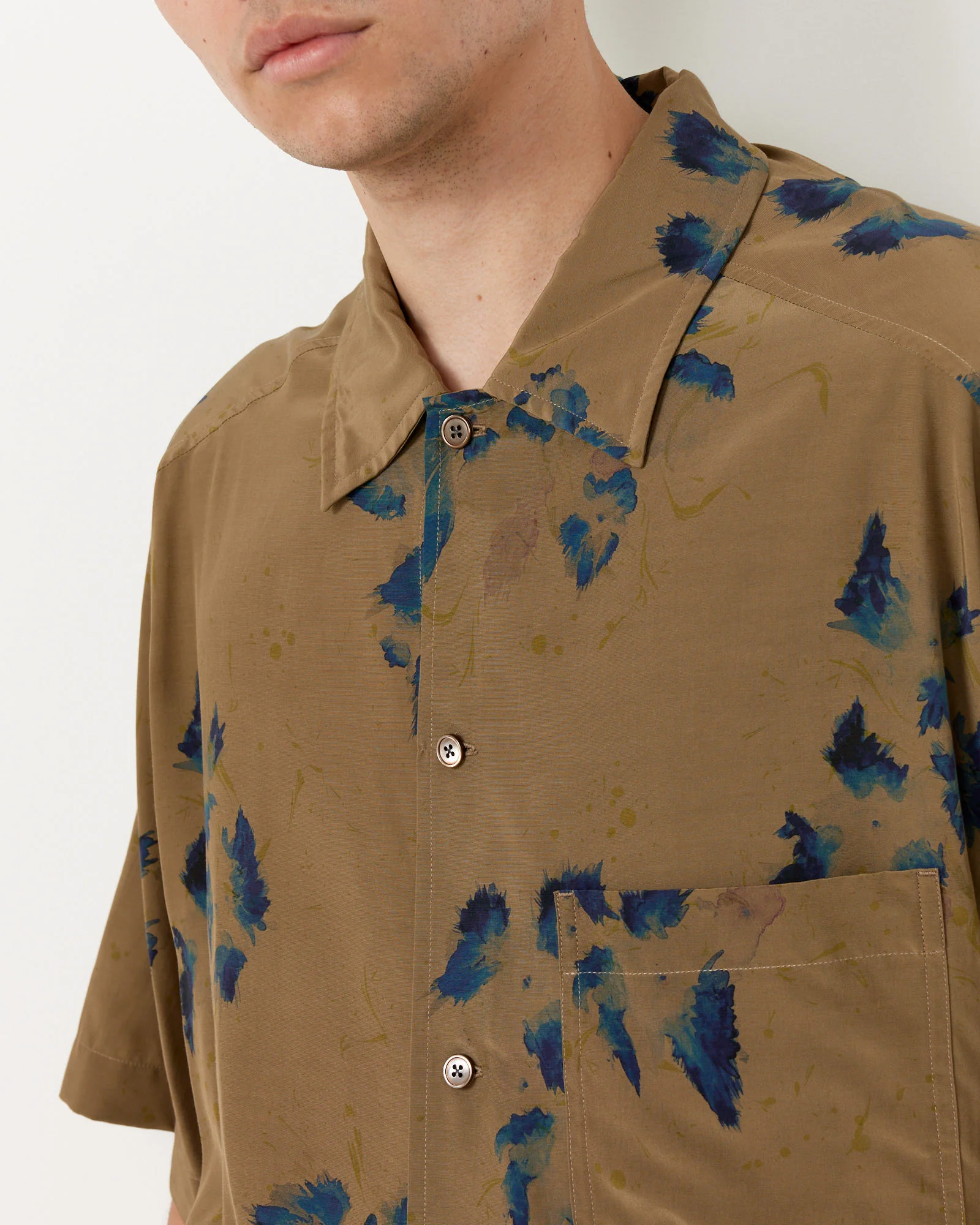 Summer Shirt in Khaki/Ink - Image 4