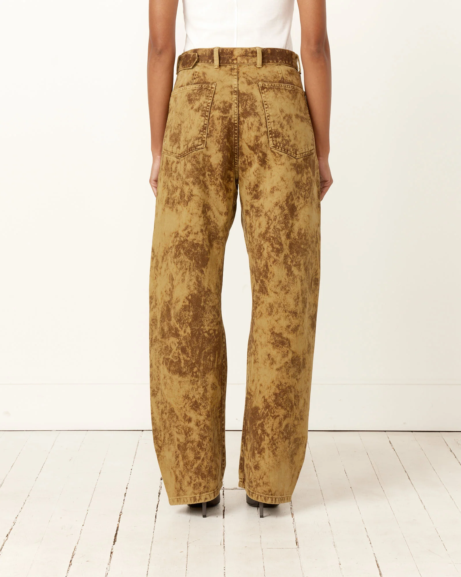 Twisted Belted Pant in Acid Snow Bronze - Image 2
