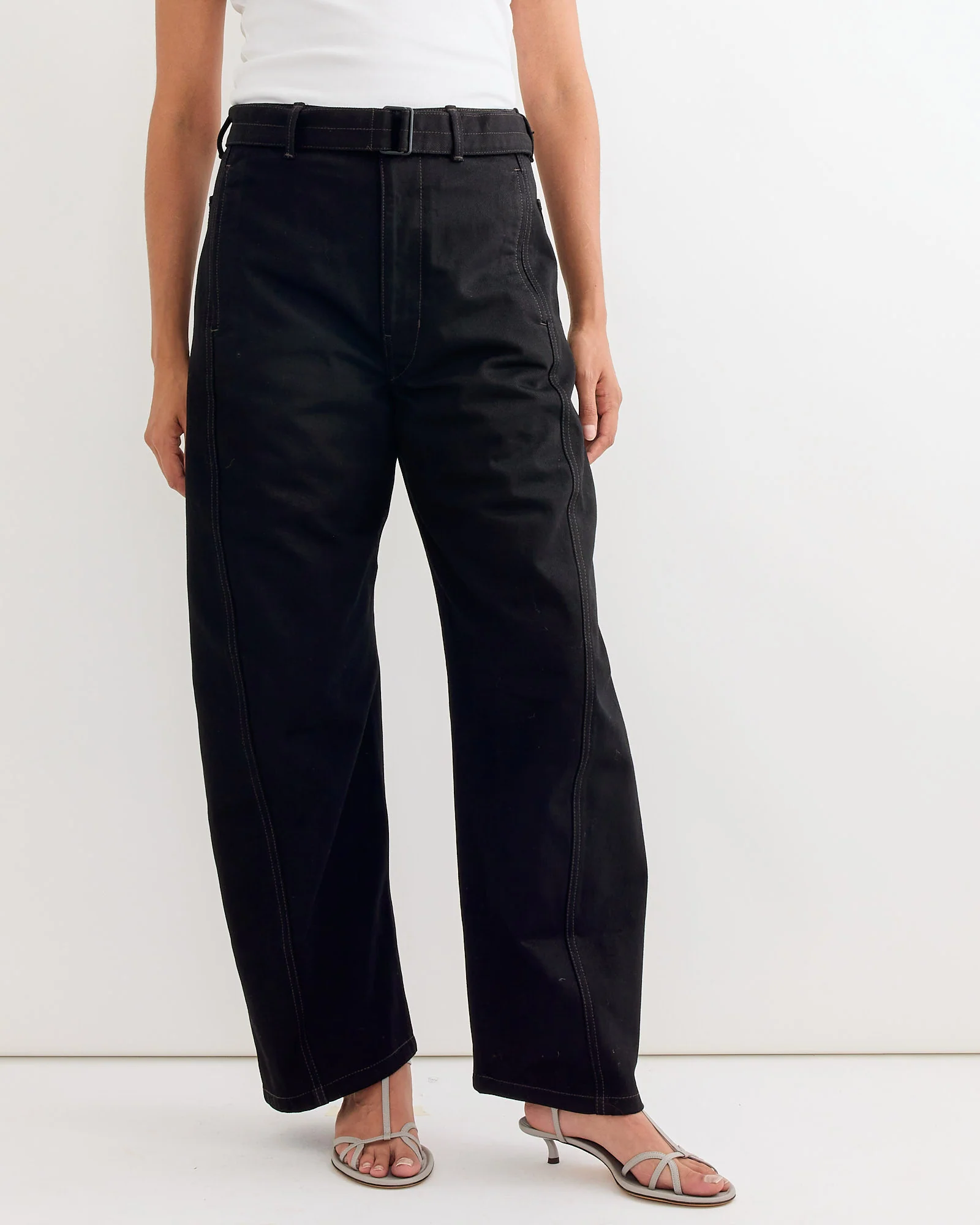 Twisted Belted Pant in Black - Image 3