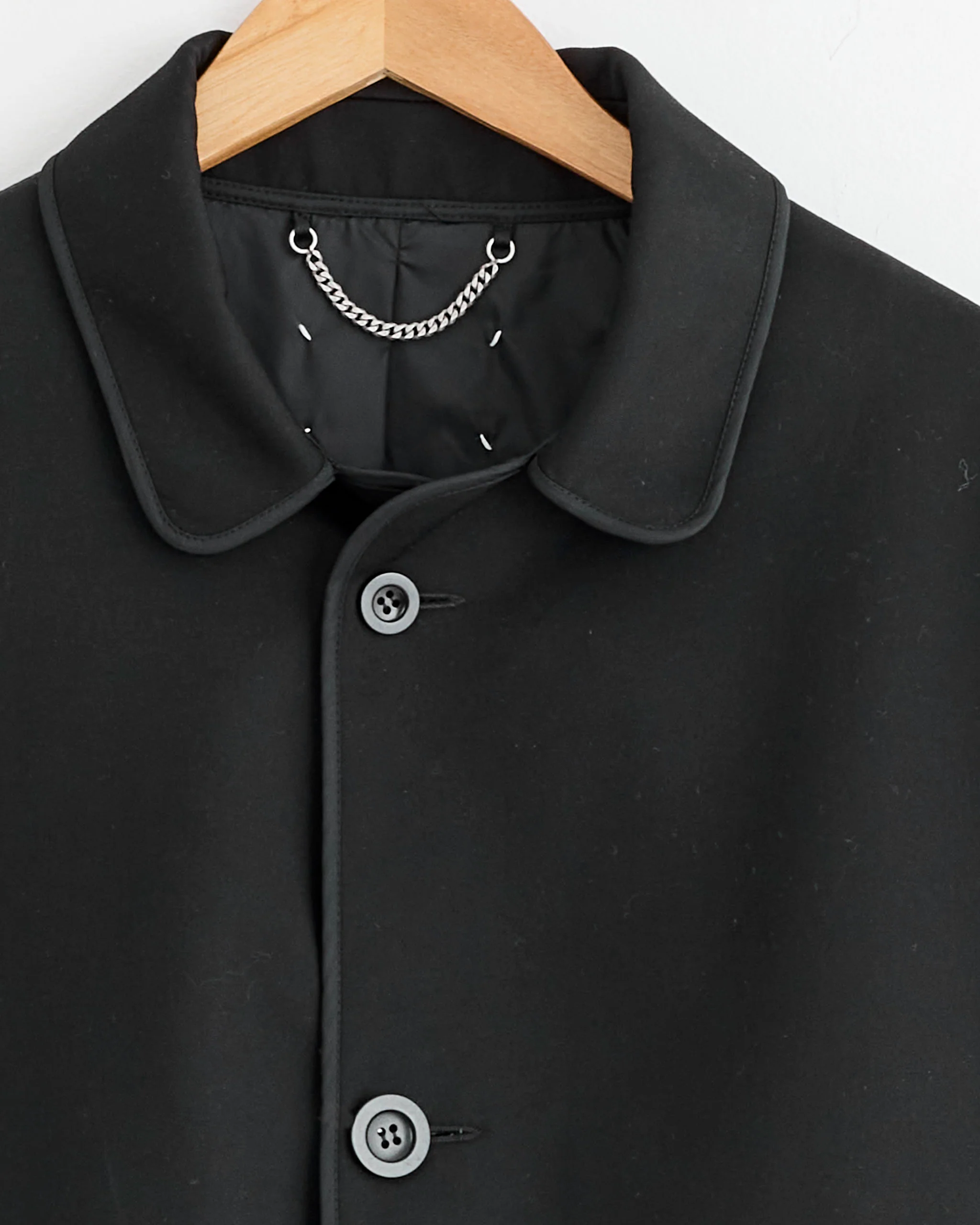 Reversible Coat in Black/Grey Check - Image 2