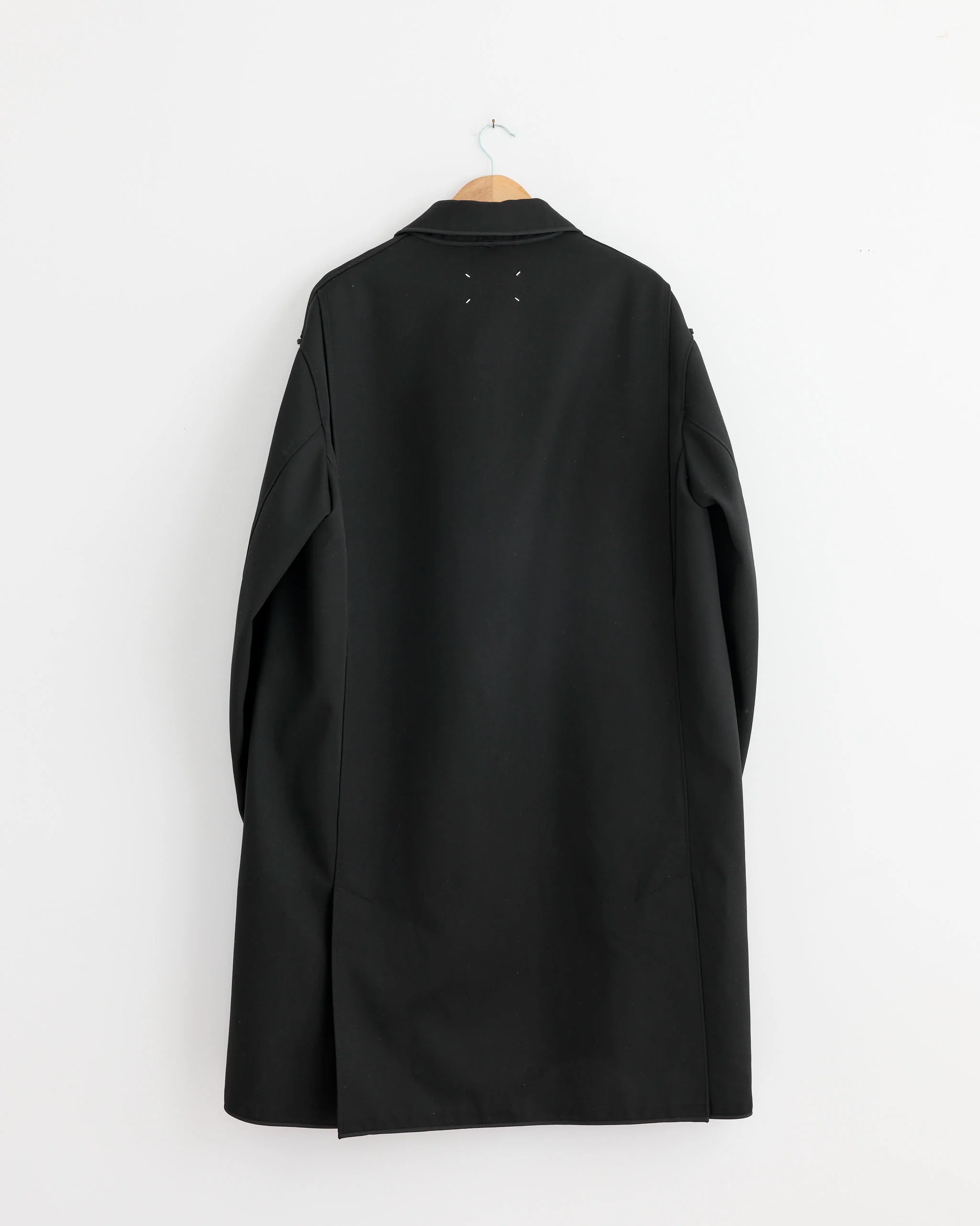 Reversible Coat in Black/Grey Check - Image 3