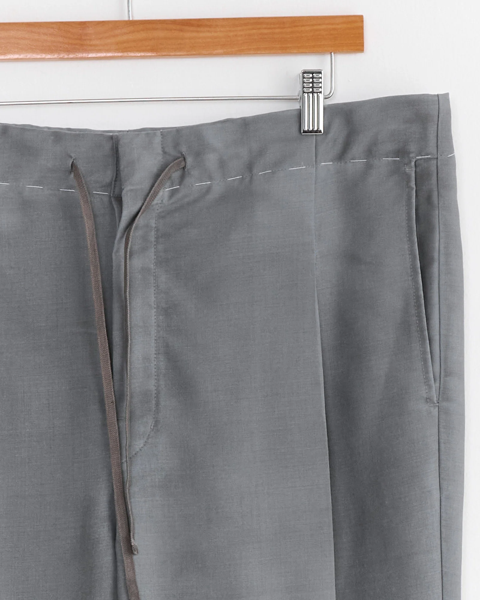 Wool Mohair Trousers in Grey - Image 2