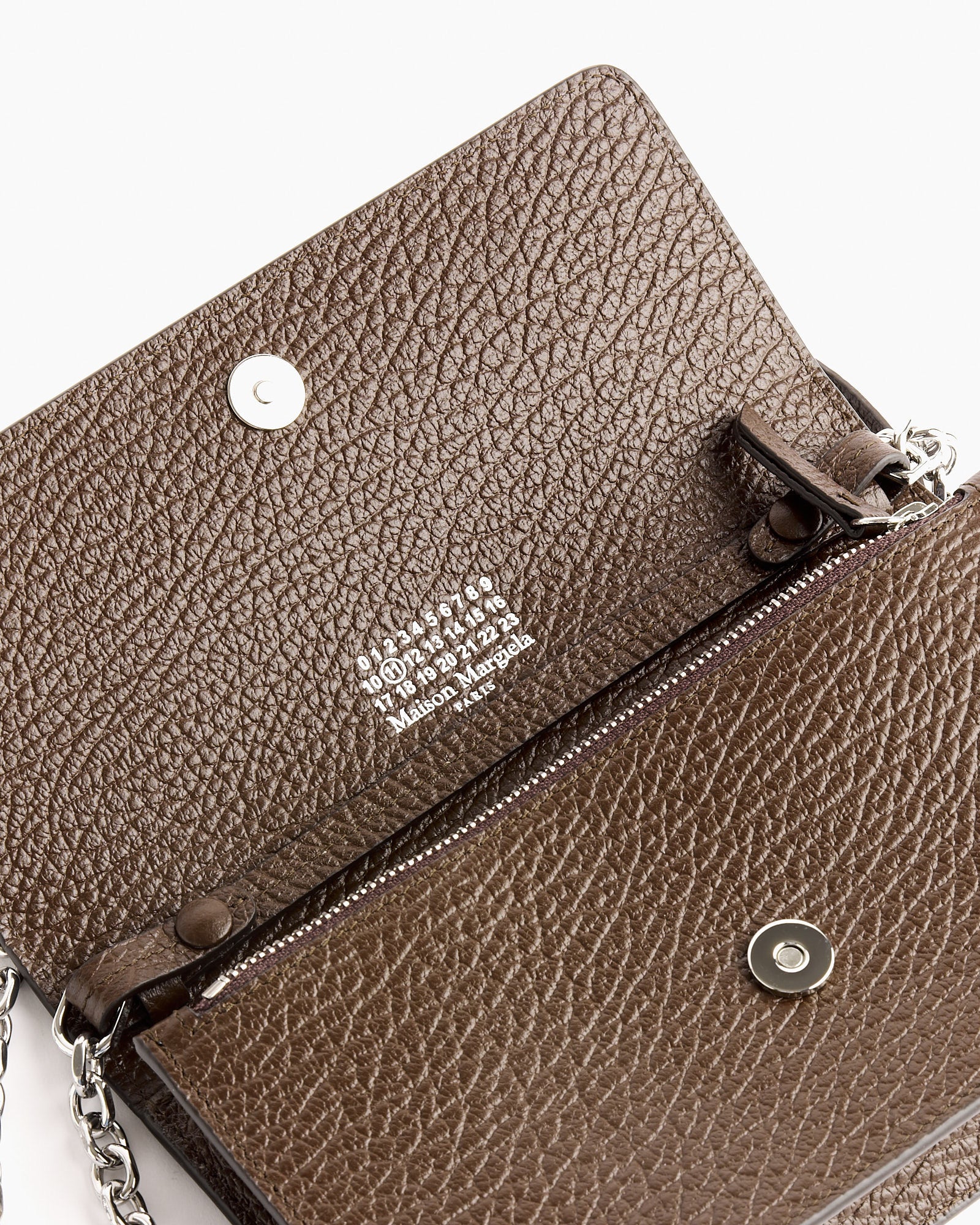 Leather Chain Wallet in Brown - Image 4