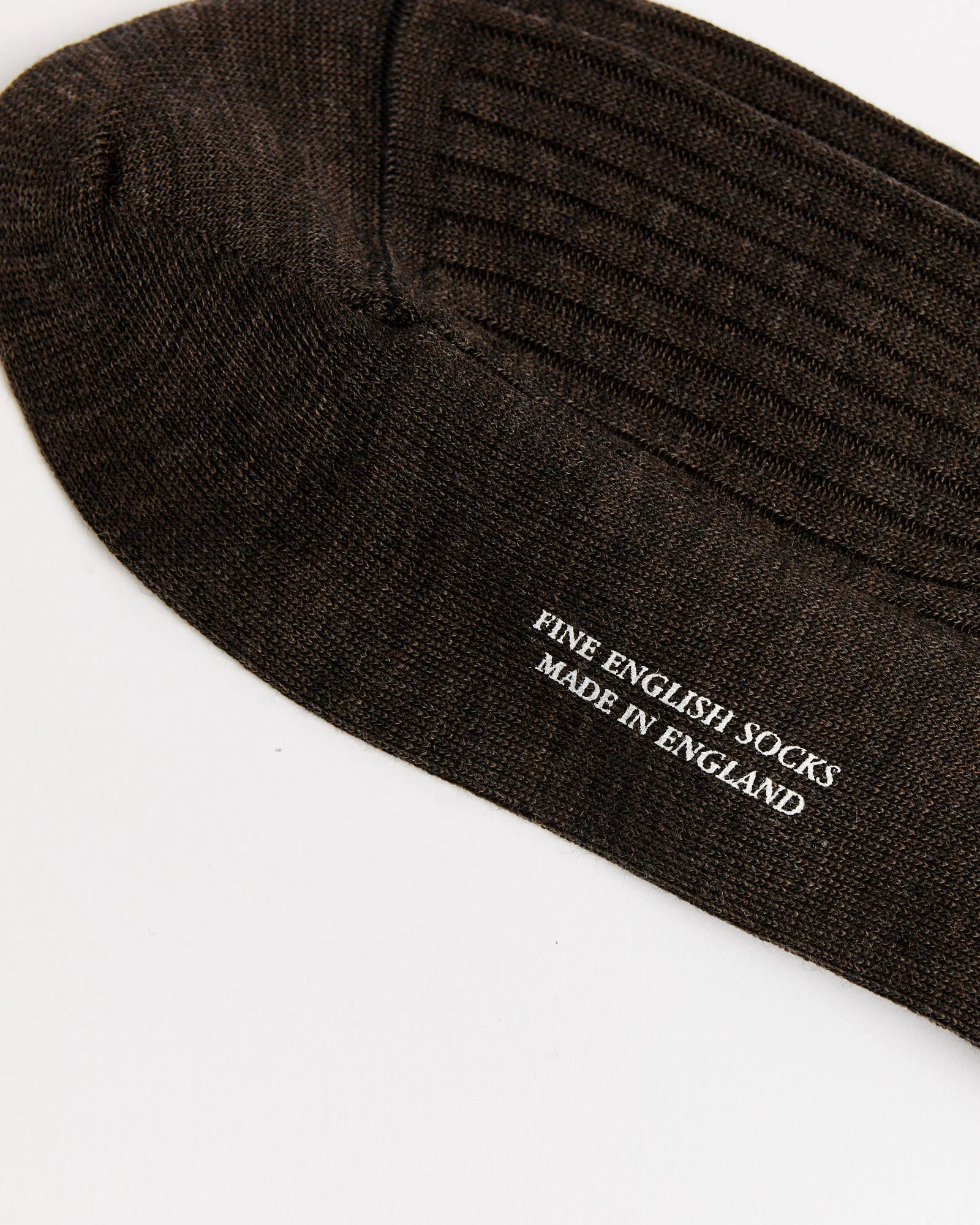 Full Rib Socks in Dark Brown - Image 2