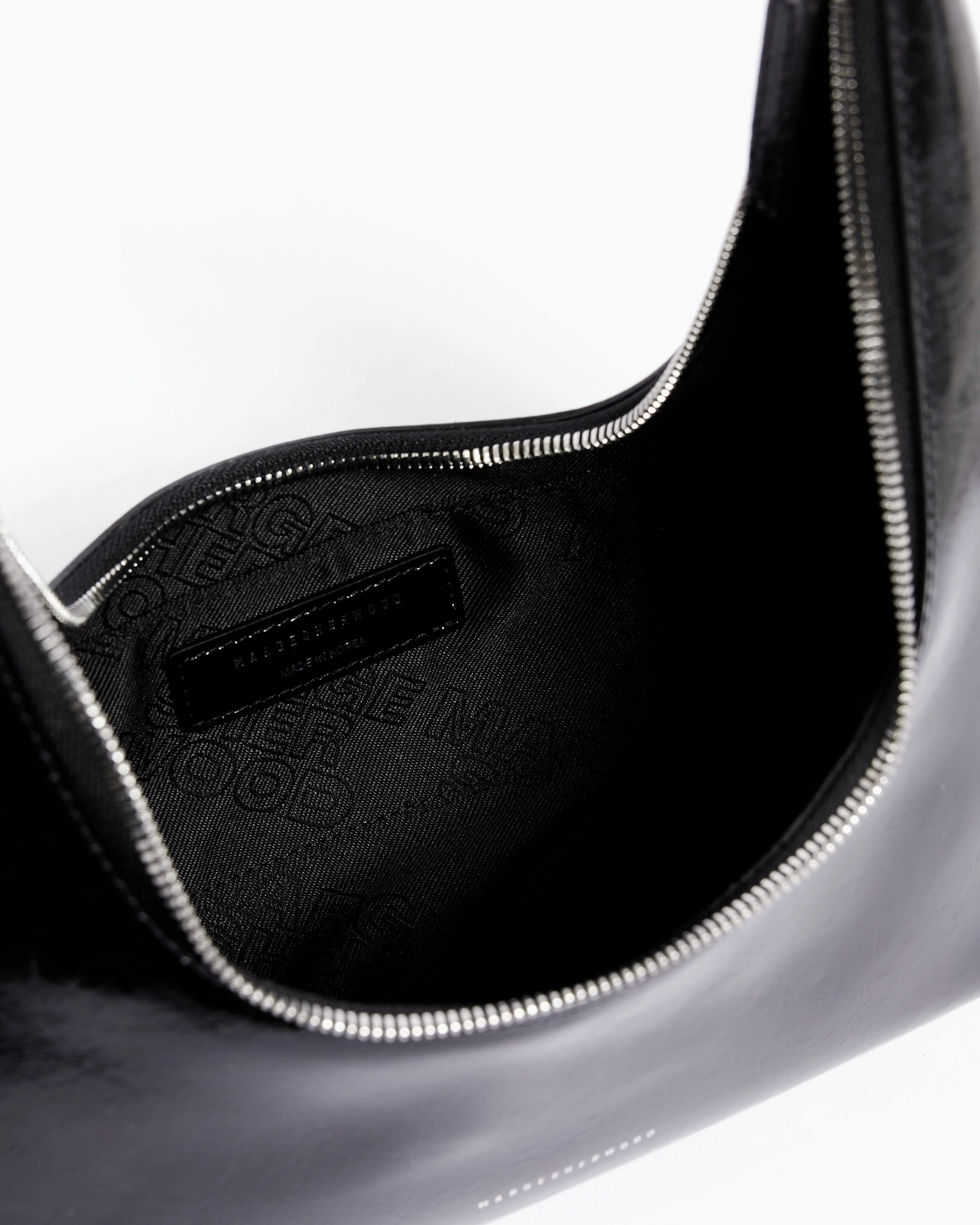 Hobo Shoulder Bag - Black Crinkle - Image 4