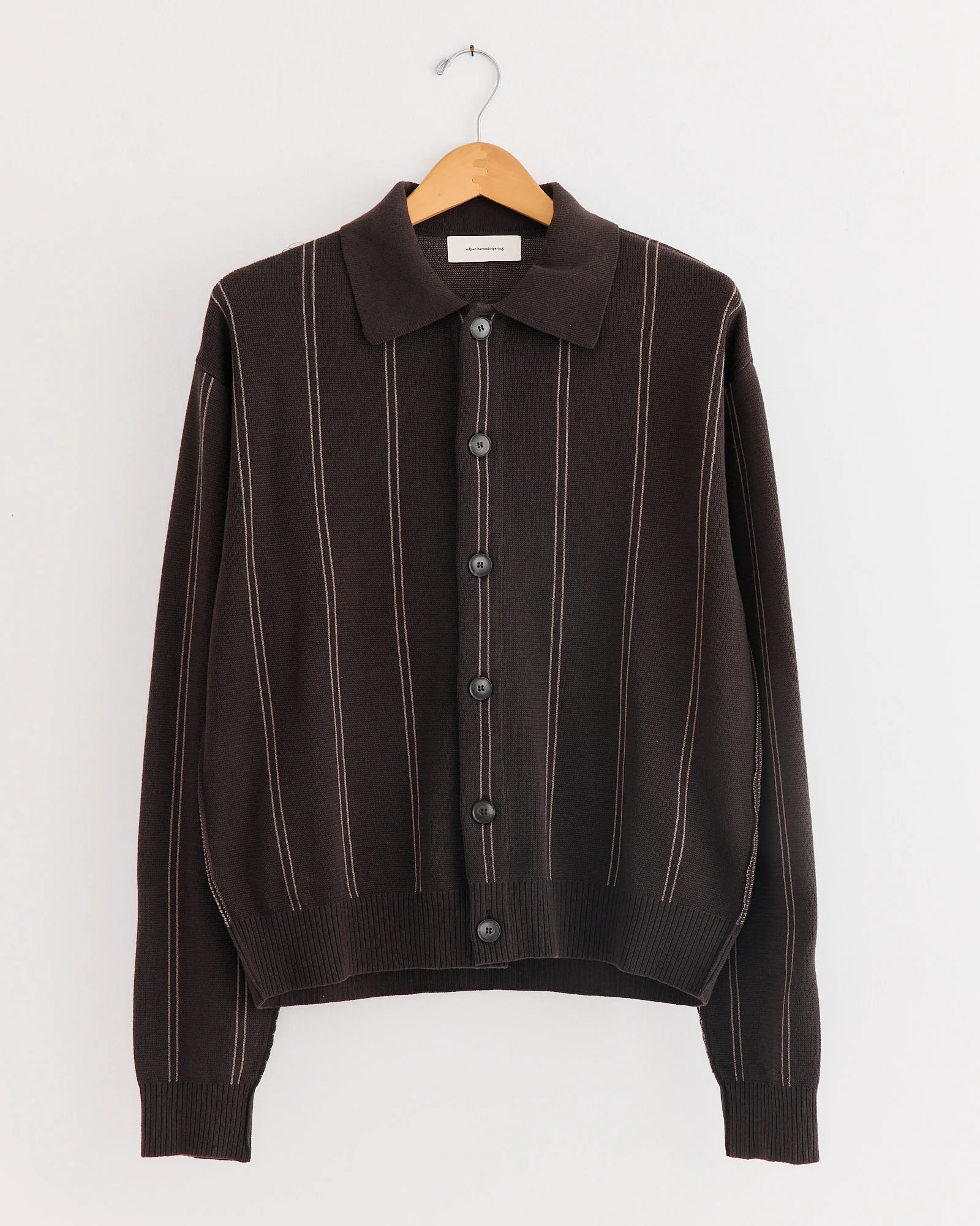 Formal Cardigan in Biscuit Stripe