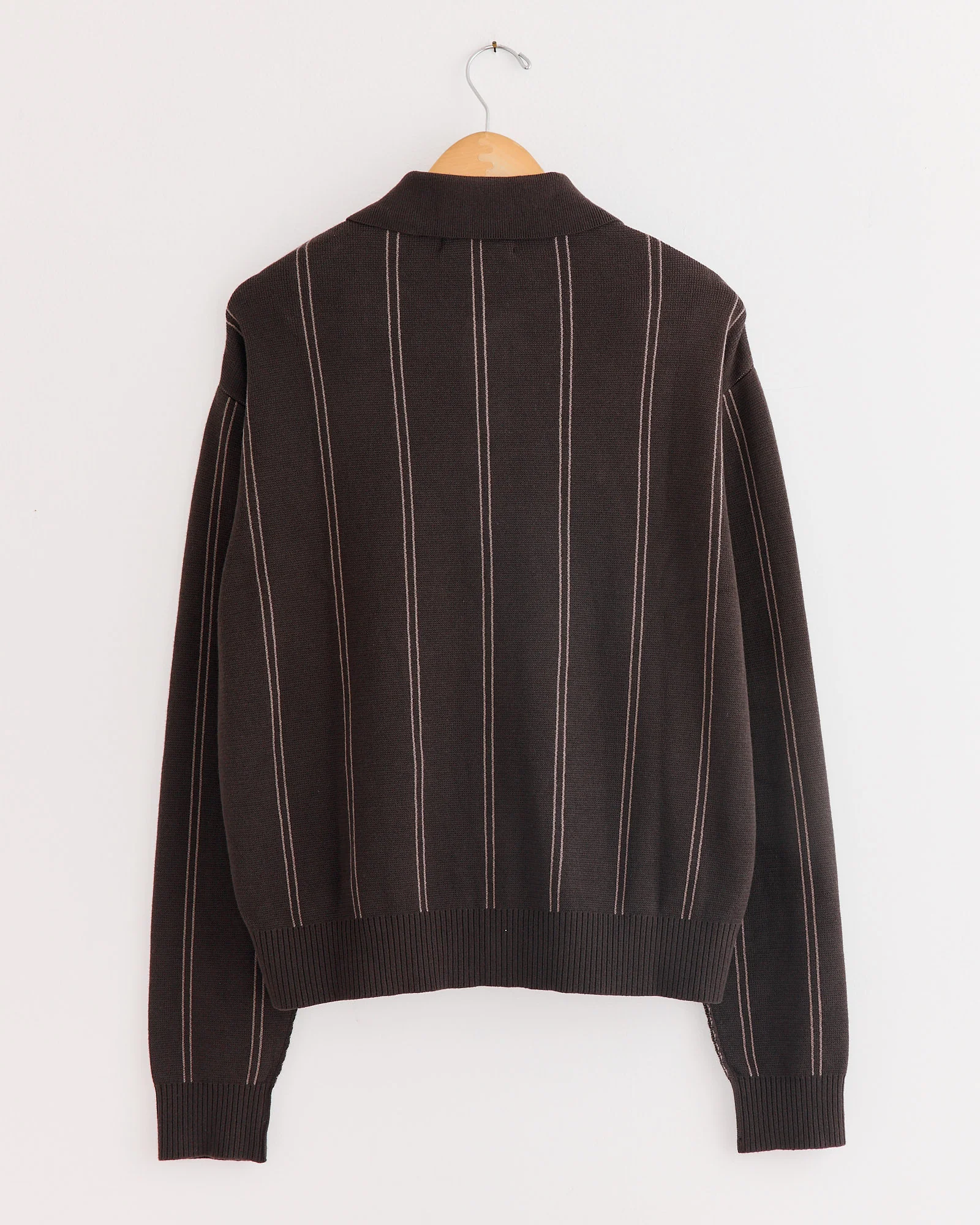 Formal Cardigan in Biscuit Stripe - Image 3
