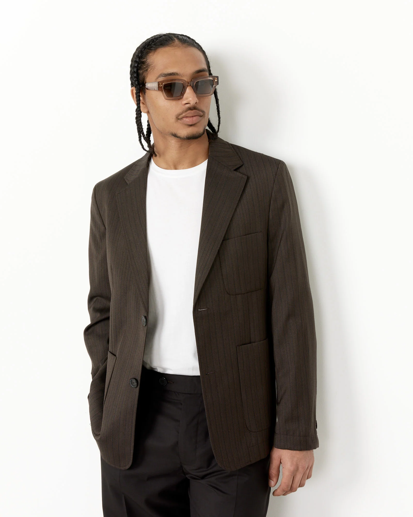 Patch Pocket Blazer in Vintage Pinstripe - Image 3