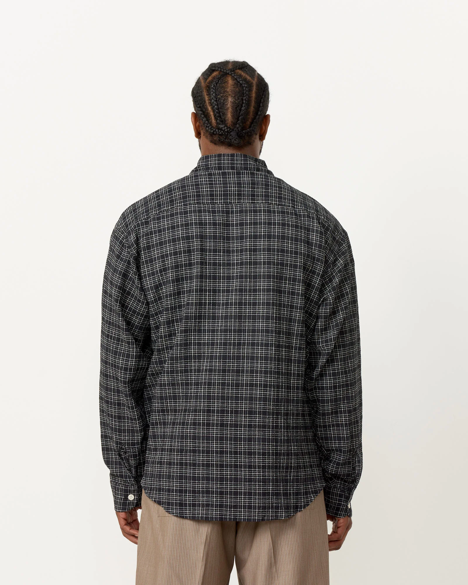 Vacation Shirt in Black Check - Image 5